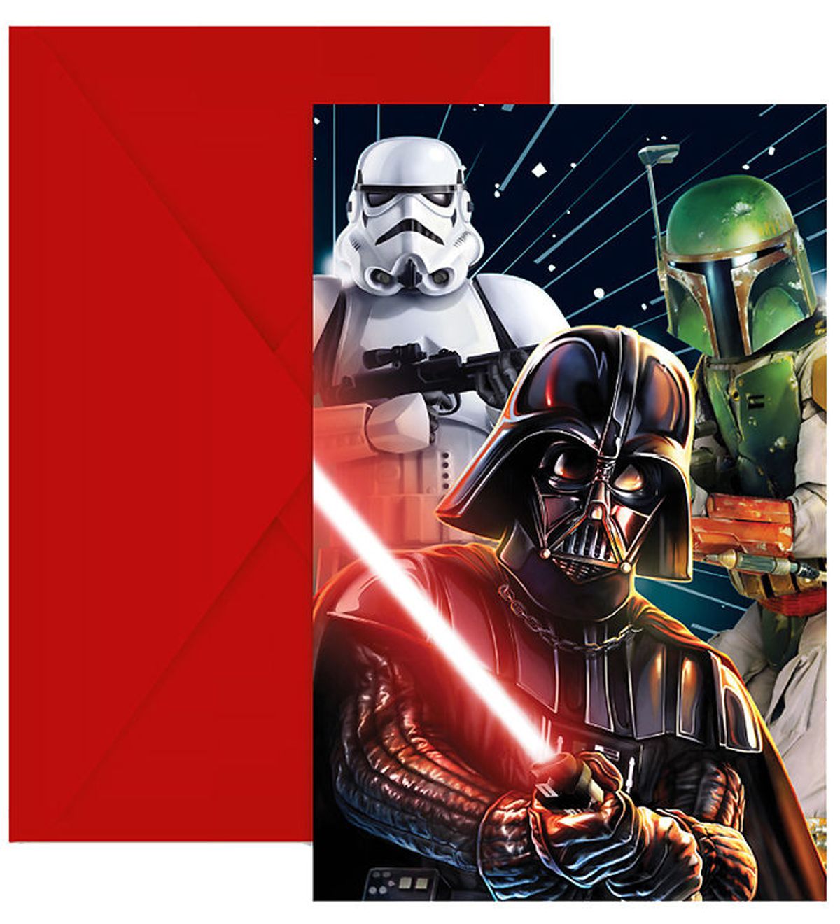 Decorata Party Invitationer - 6-pak - Star Wars Galaxy