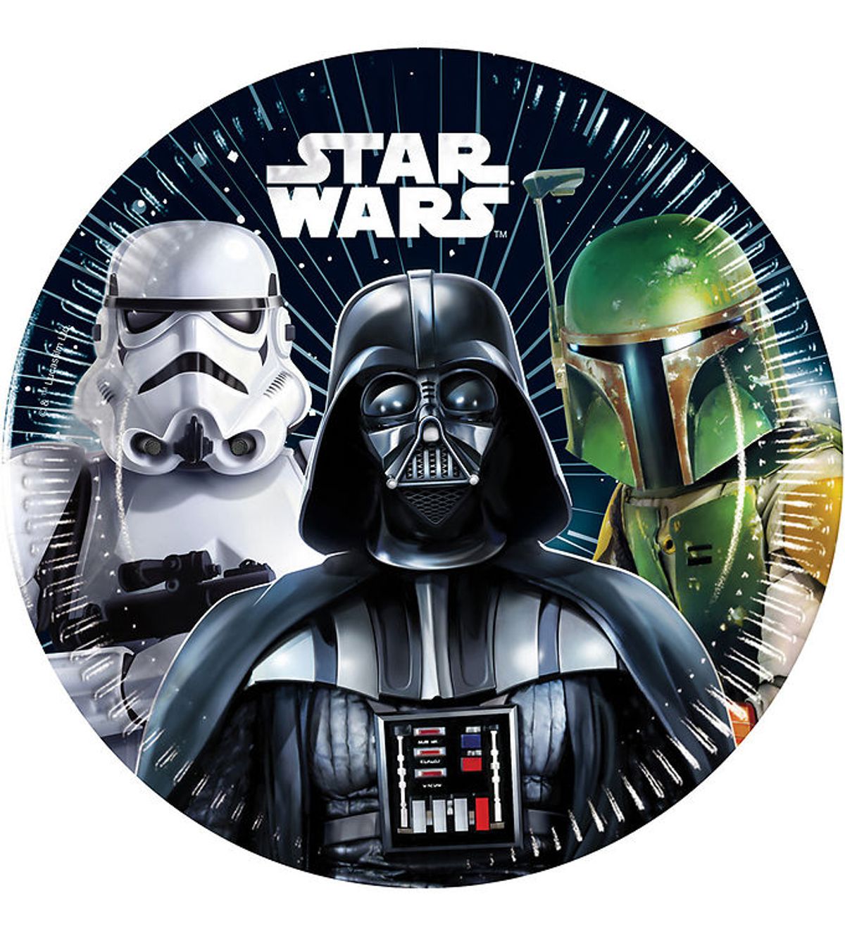 Decorata Party Paptallerkner - 8-pak - 19,5 cm - Star Wars Galax