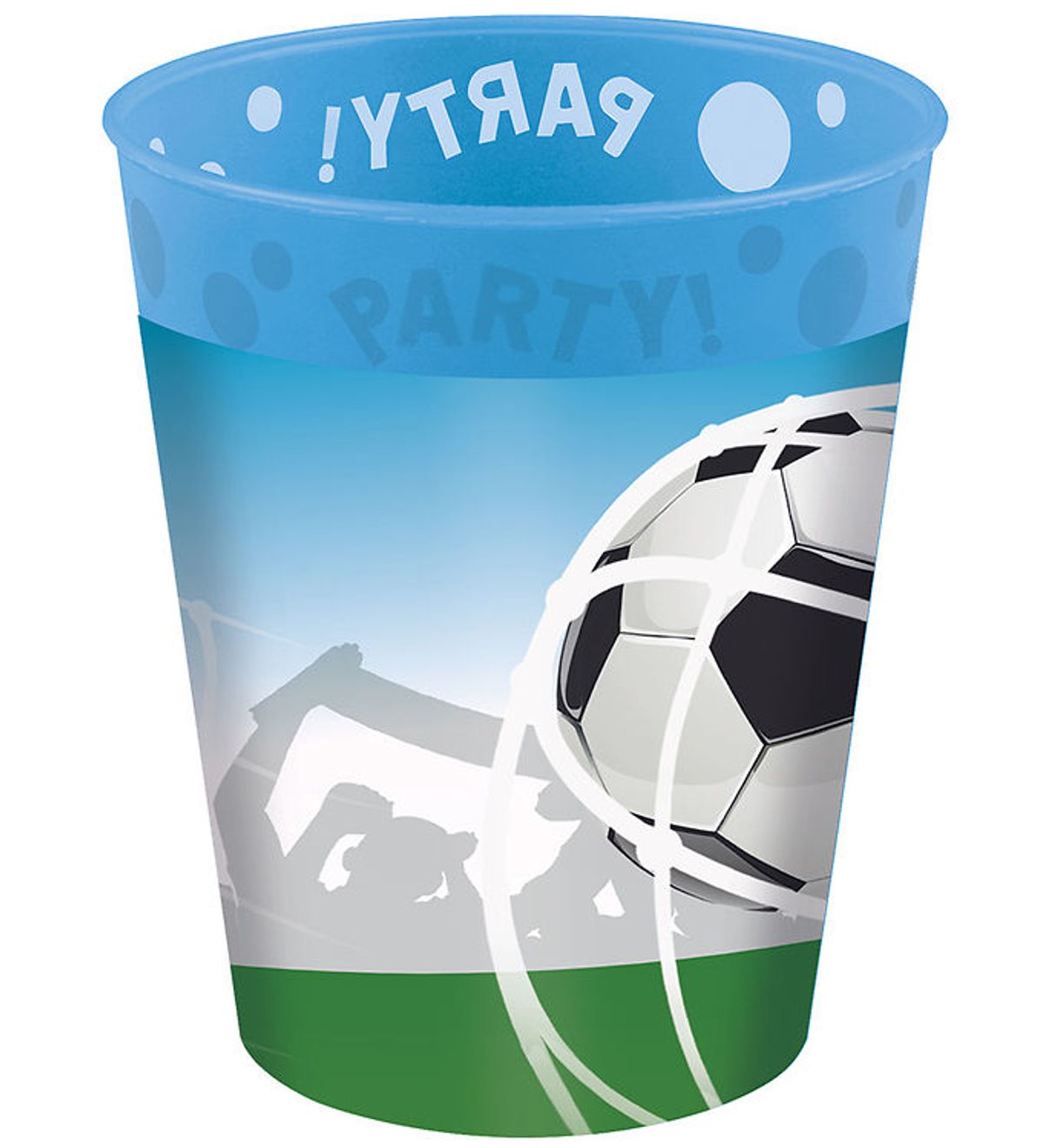 Decorata Party Plastikkopper - 4-pak - 250 ml - Soccer Fans