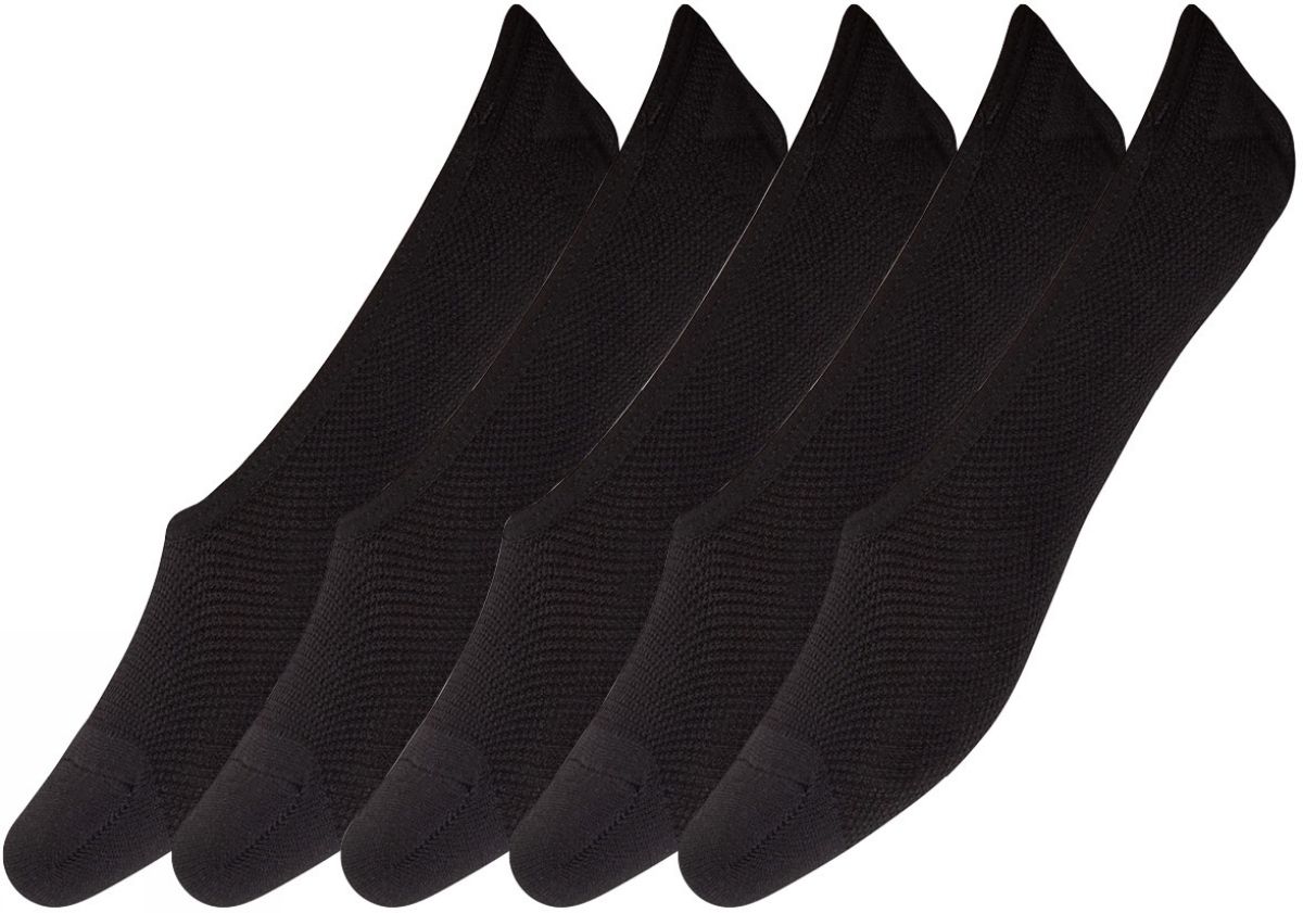 Decoy 5-pak Footies Strømper Quick Dry Black-36/38