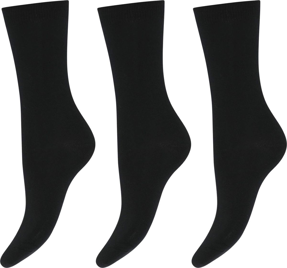 DECOY ankle sock orgcotton 3pk - Sort str. 37-41