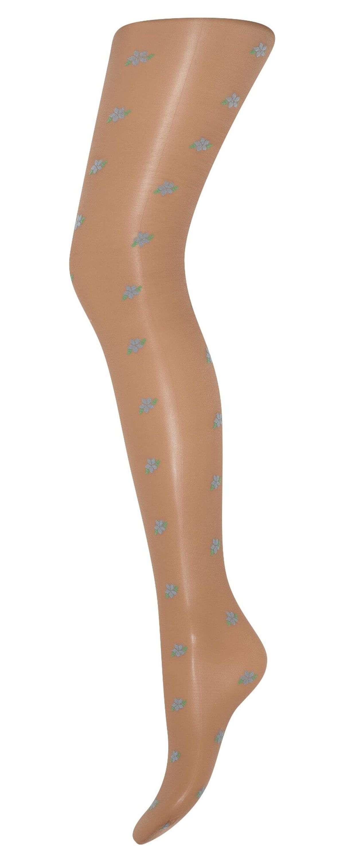 DECOY tights flowers 19den - Golden str. M/L