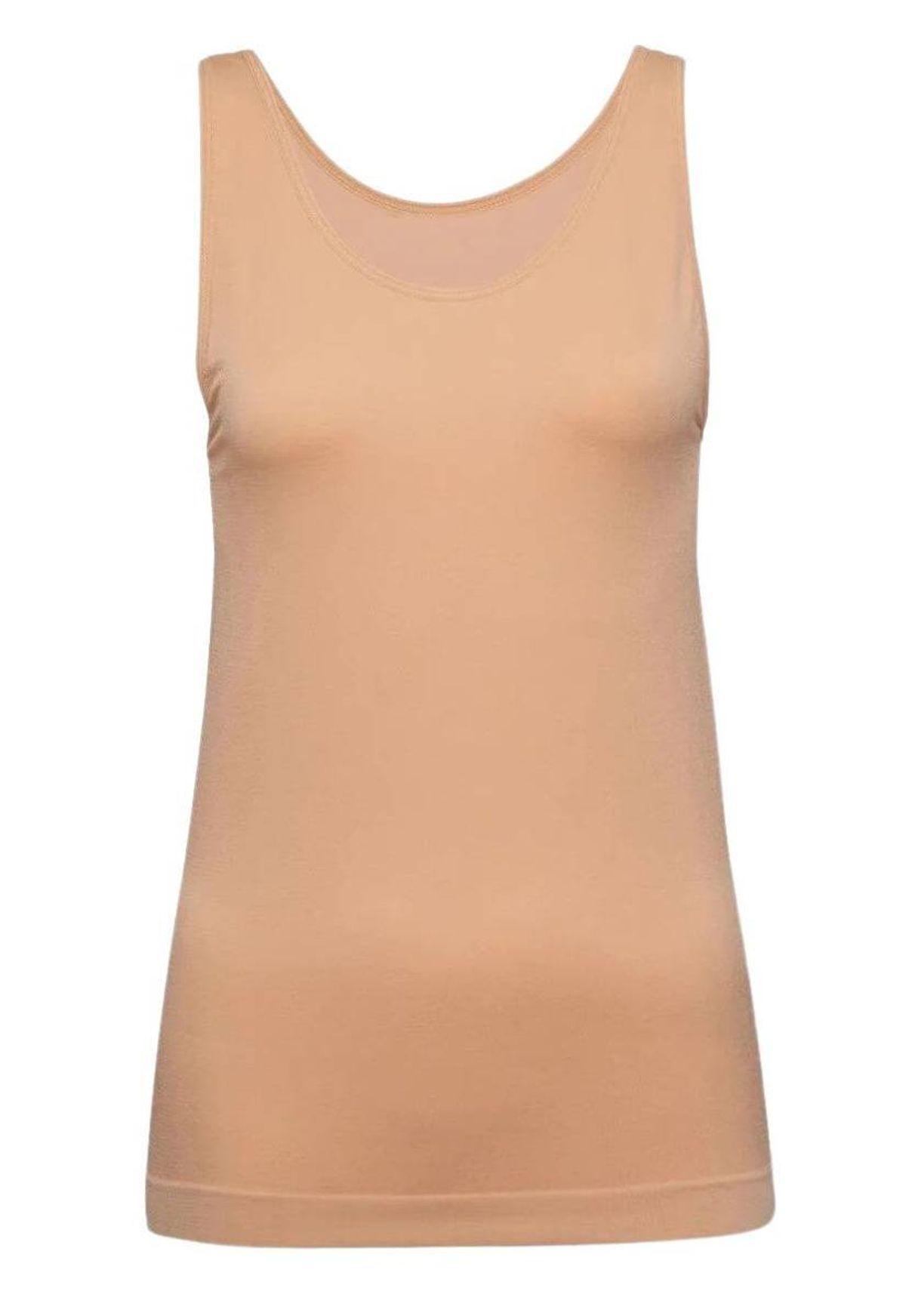 Decoy top med brede stropper, dame, nude, str. XL