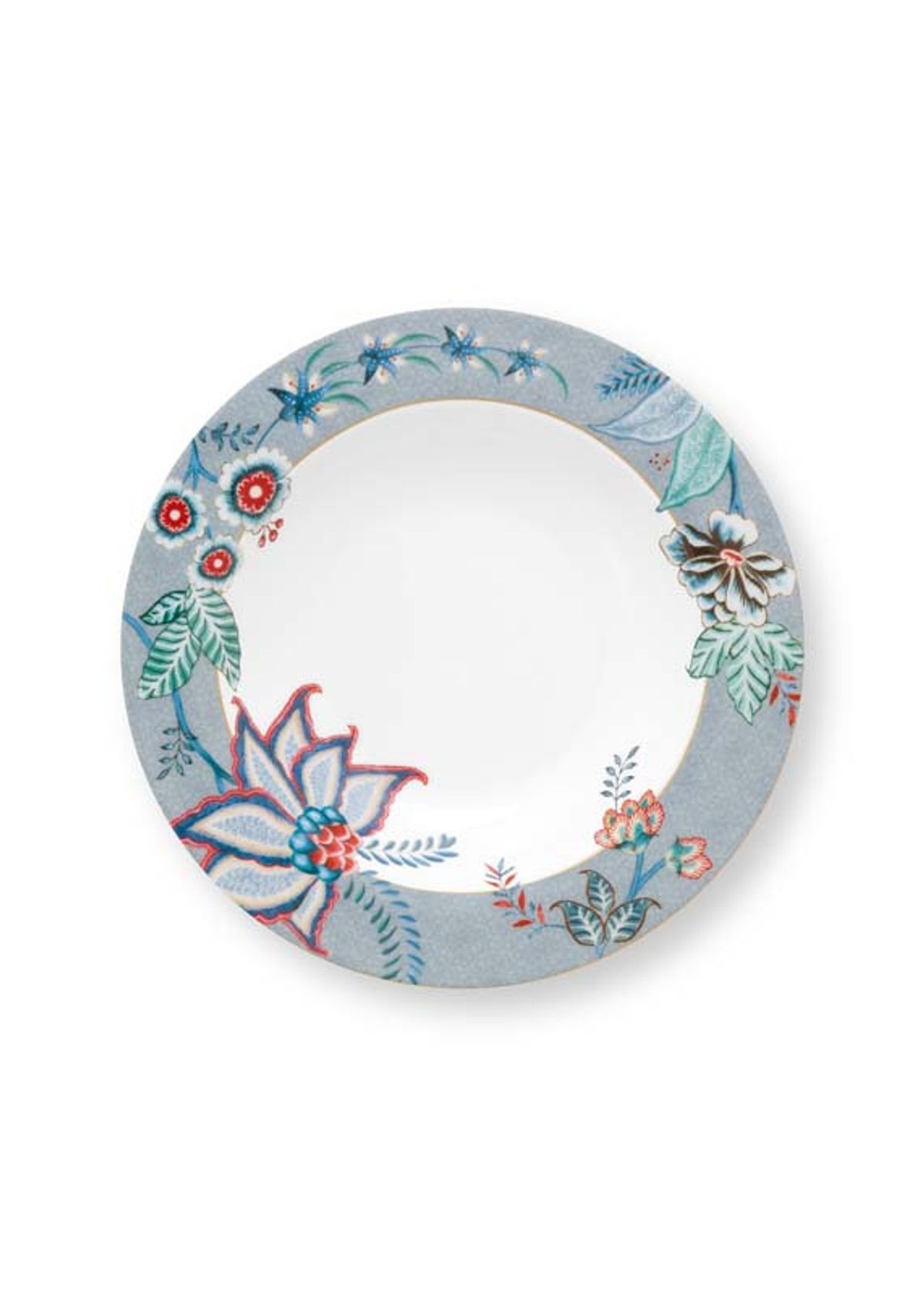 Deep Plate Flower Festival Light Blue 21.5cm