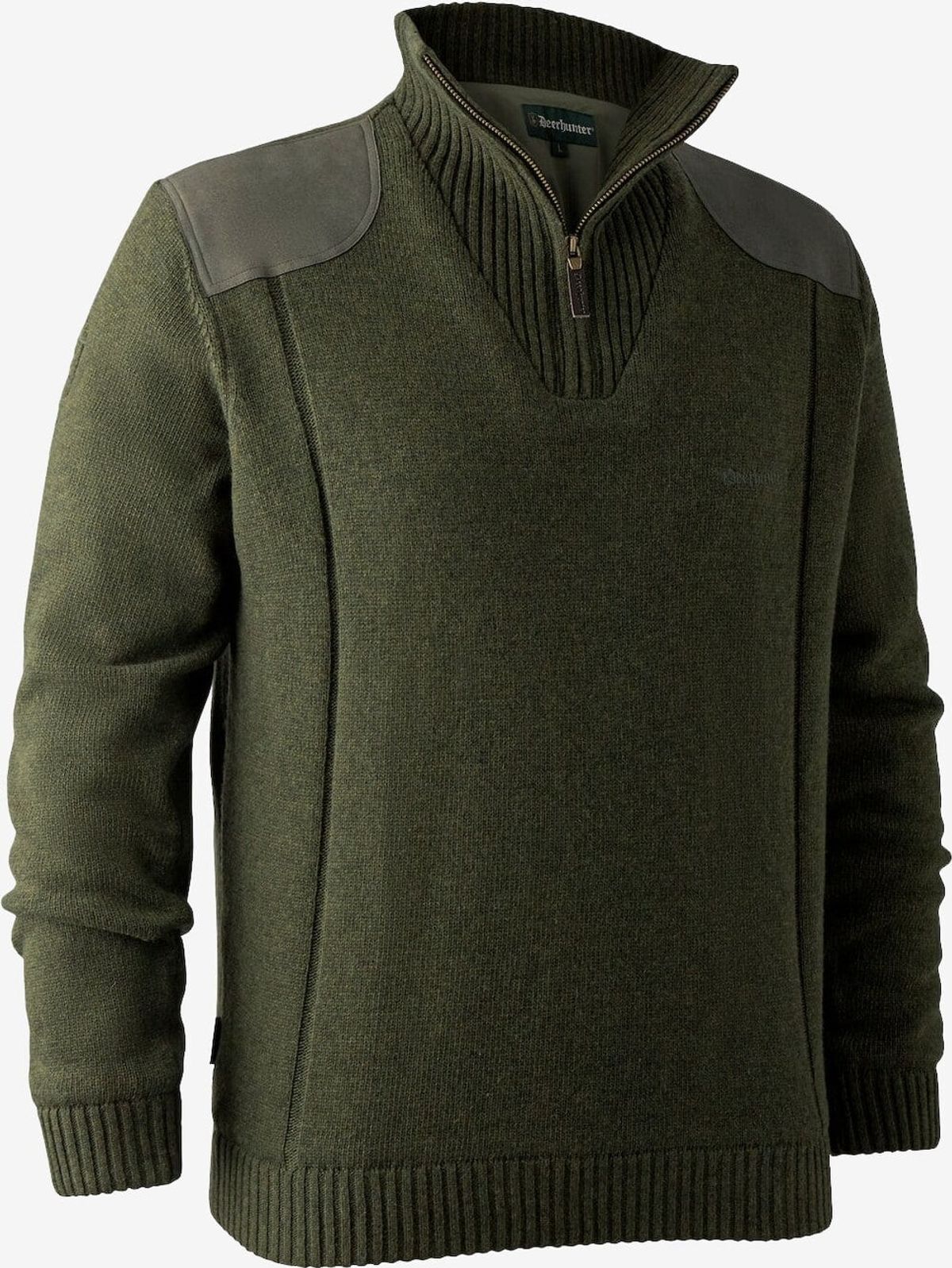 Deerhunter - Carlisle strik med stormliner (Green Melange) - 3XL