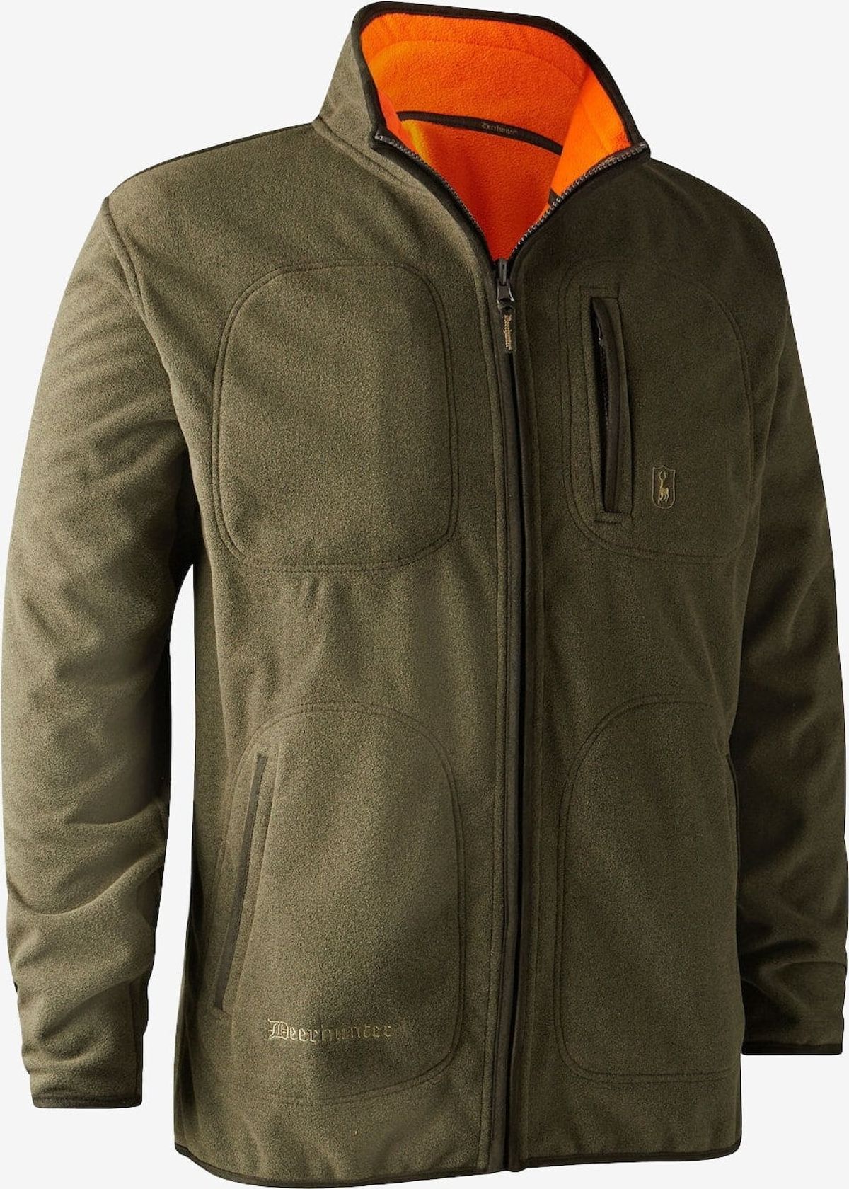 Deerhunter - Gamekeeper bonded fleecejakke - vendbar (Orange) - 4XL