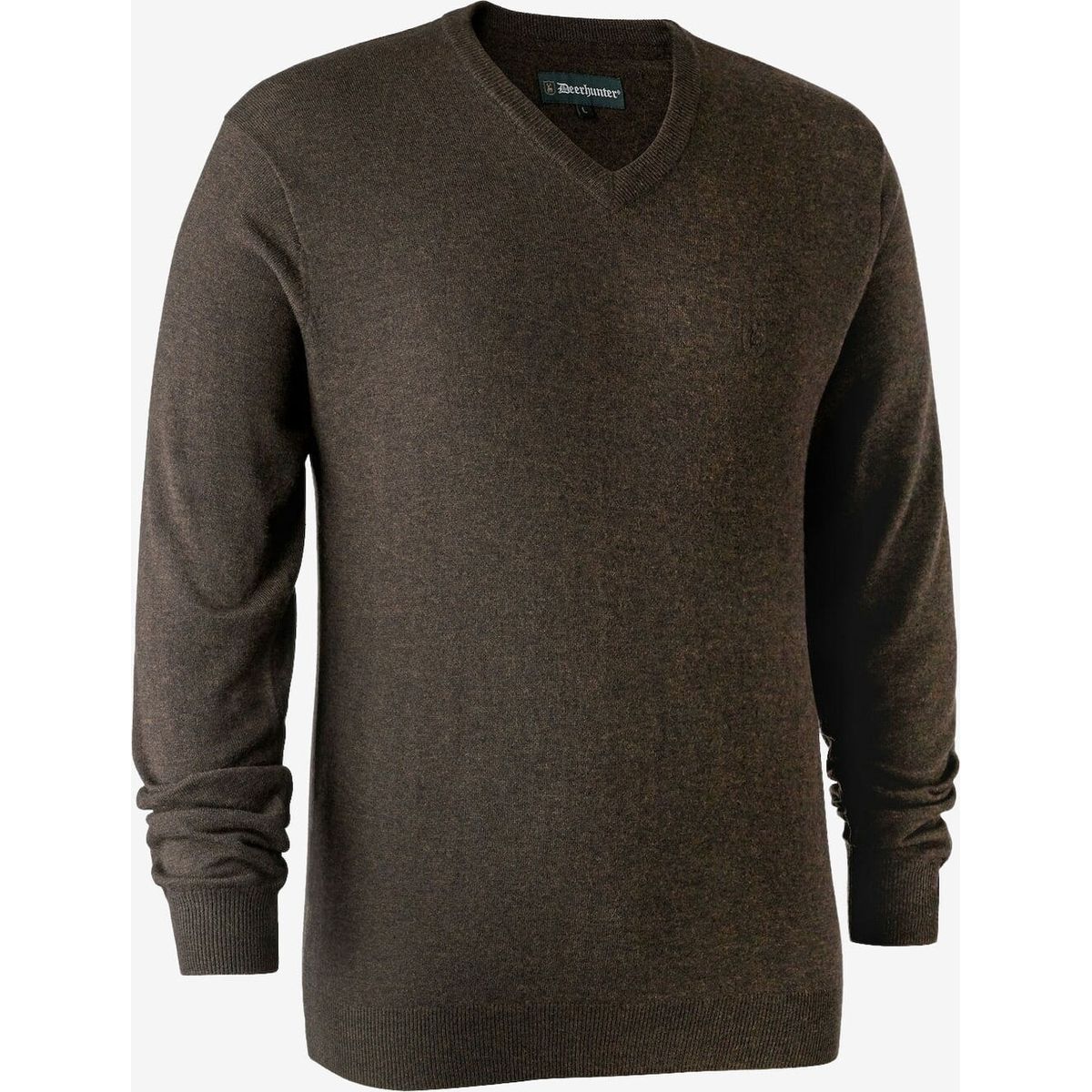 Deerhunter - Kingston strik med v-hals (Dark Elm) - M