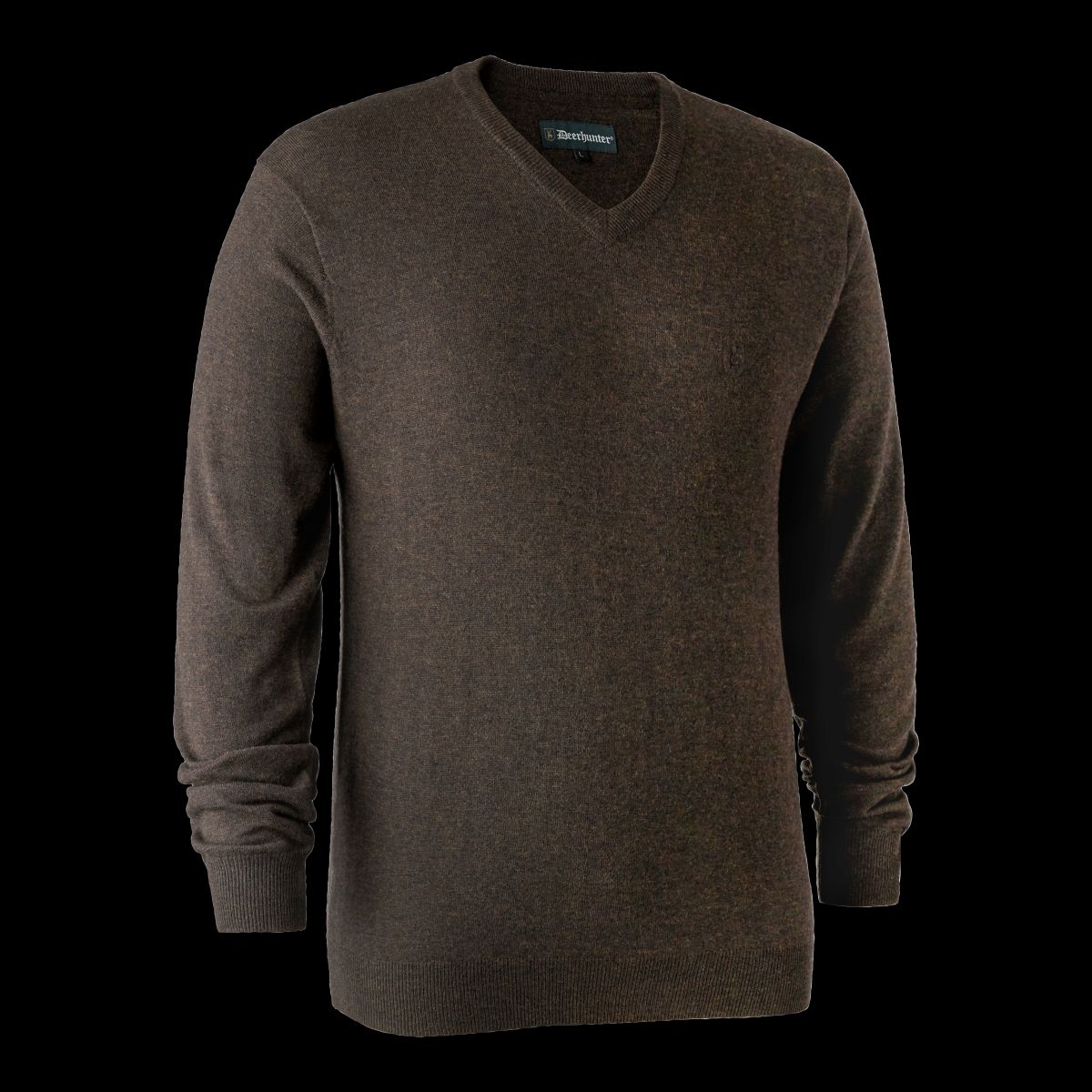 Deerhunter Kingston Striktrøje med V-hals Dark Elm 2XL