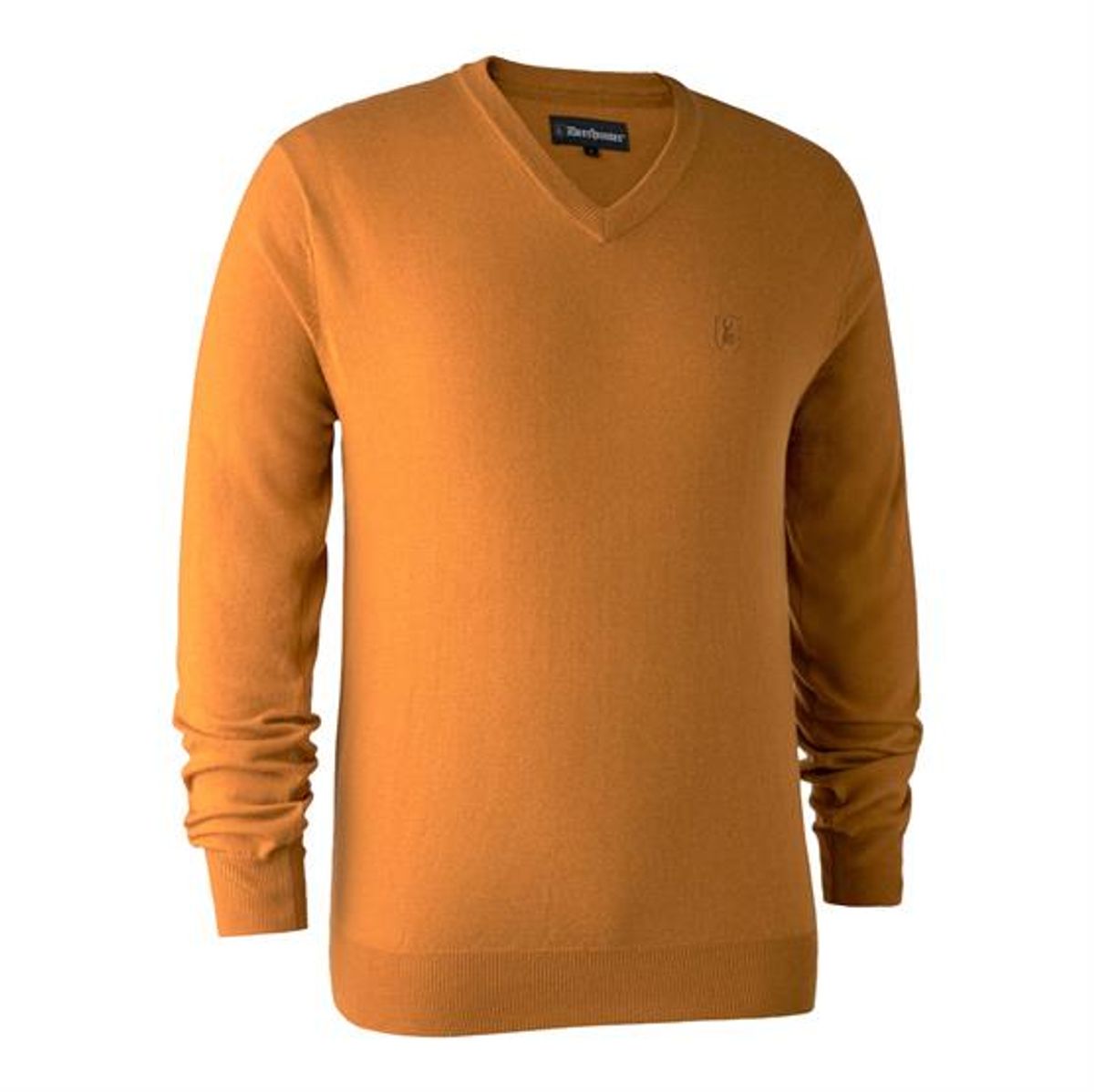 Deerhunter Mens Kingston Knit with V-Neck, Golden Oak