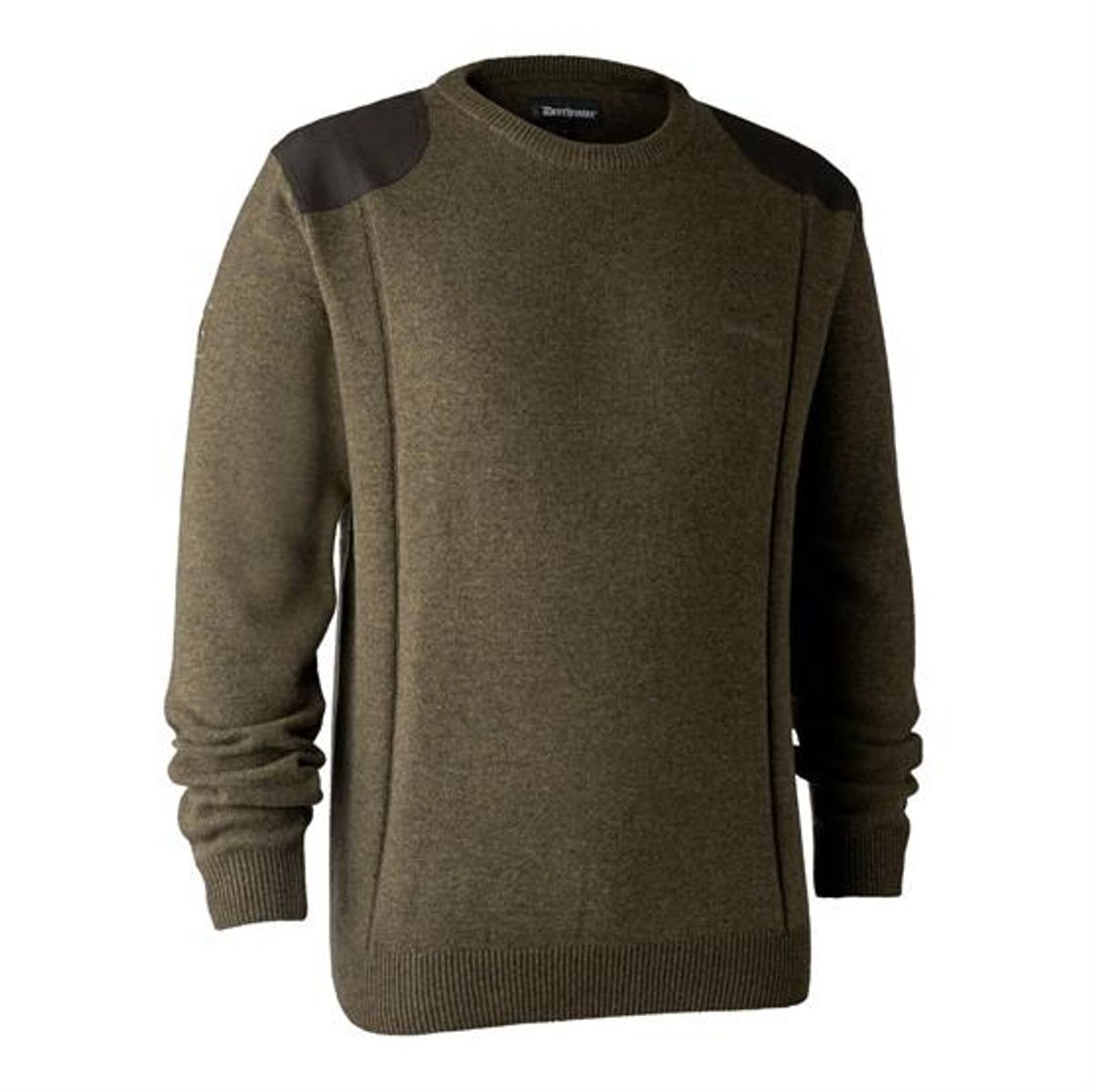 Deerhunter Mens Sheffield Knit with O-Neck, Cypress