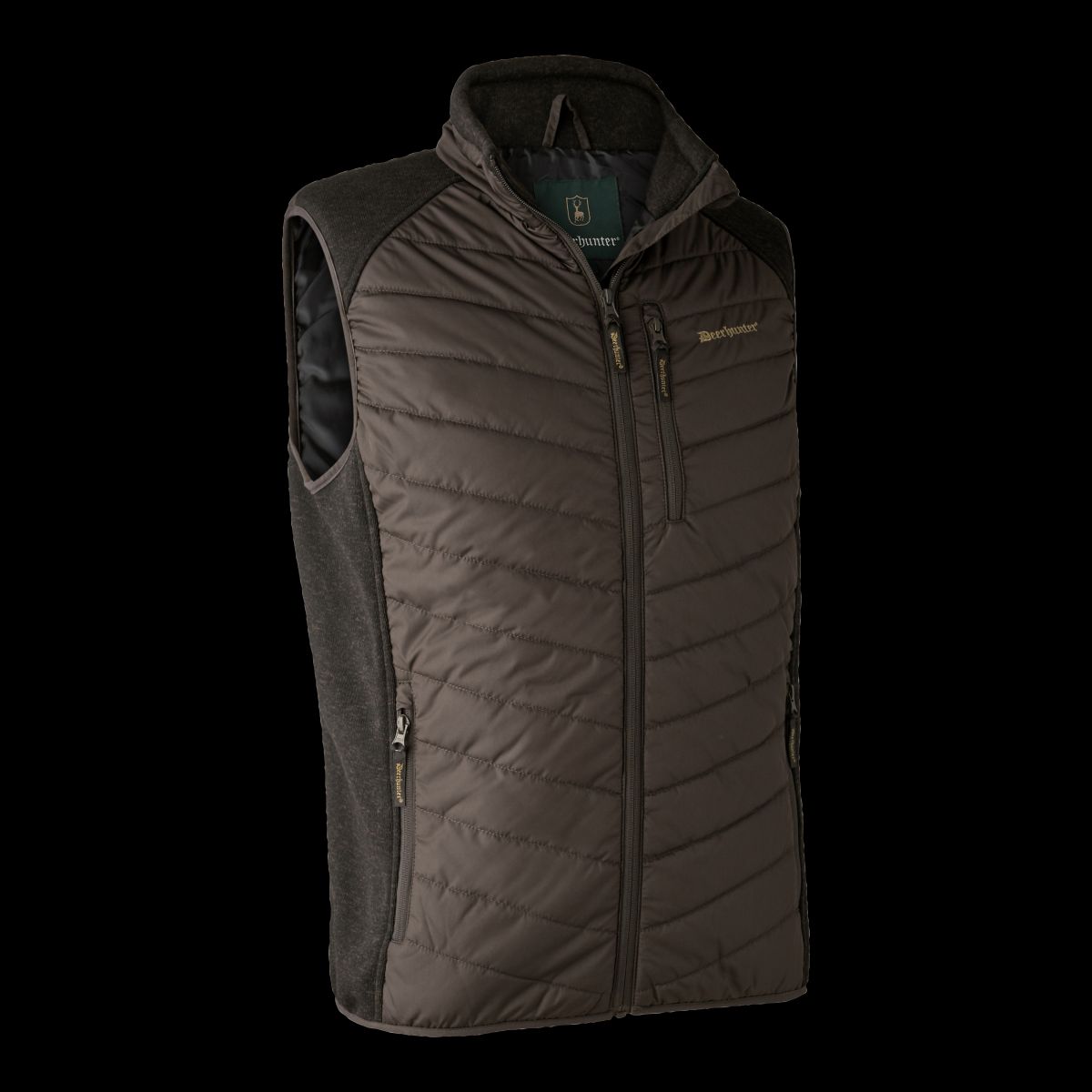 Deerhunter Moor Vatteret Vest med strik Brown Leaf 5XL