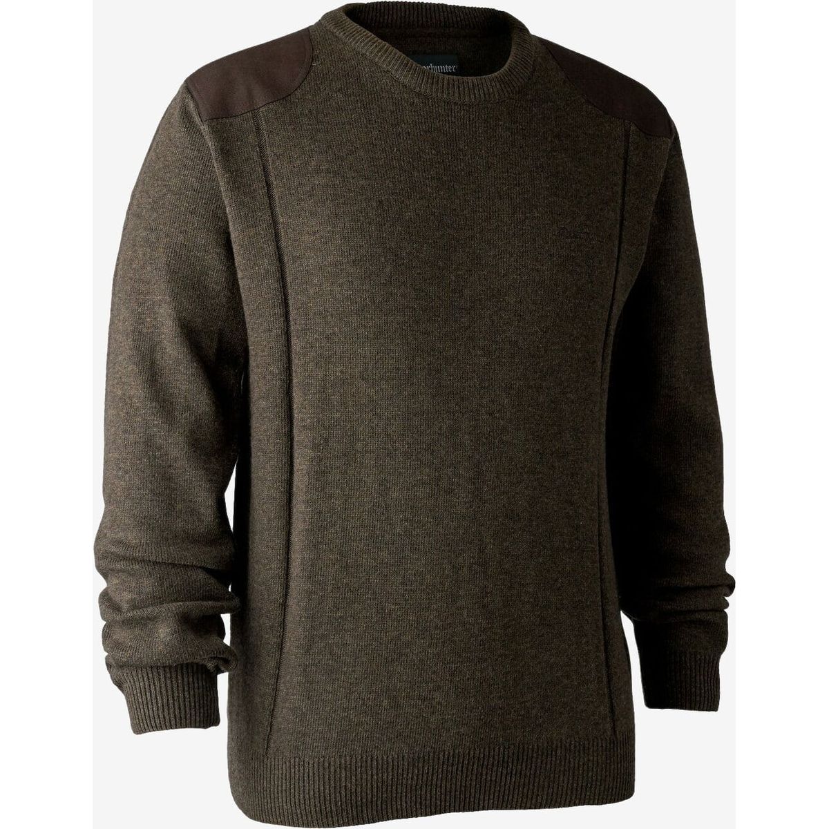 Deerhunter - Sheffield strik med rund hals (Dark Elm) - XL