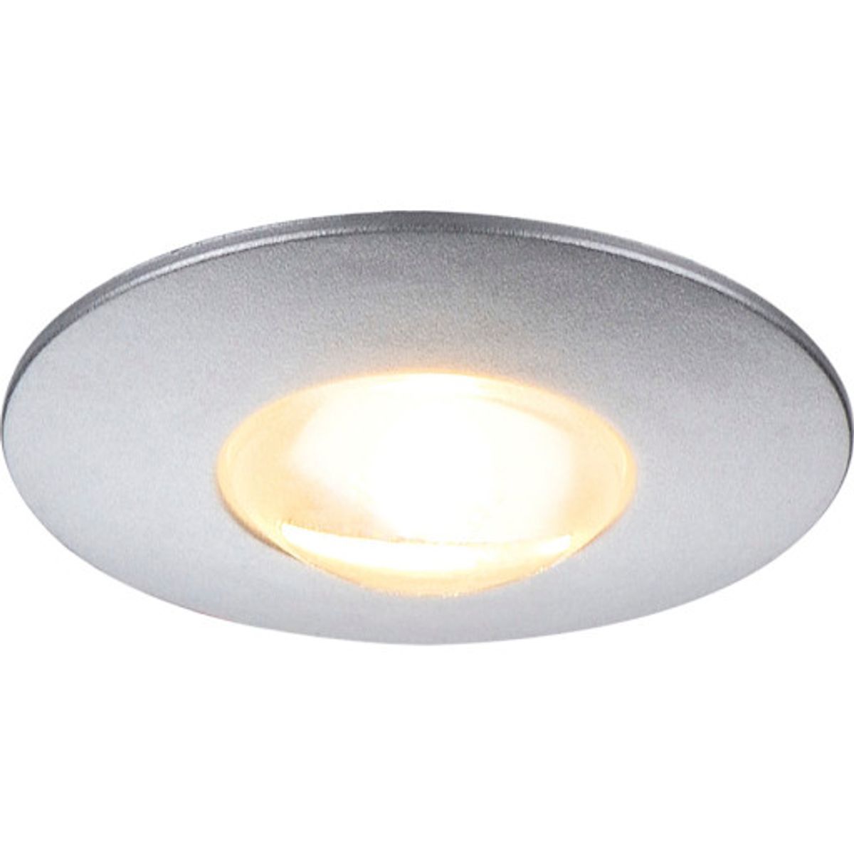 DEKLED rund, sølv metallic, 1W LED, varm hvid, 3000K