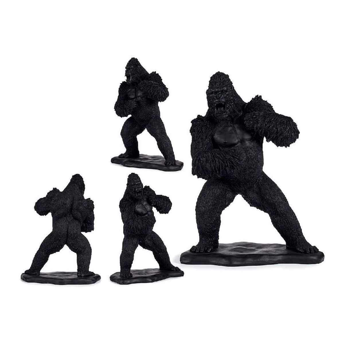 Dekorativ figur Gorilla Sort Harpiks (25,5 x 56,5 x 43,5 cm)