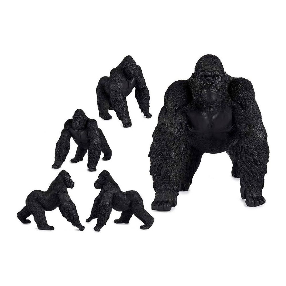 Dekorativ figur Gorilla Sort Harpiks (30 x 36 x 45 cm)