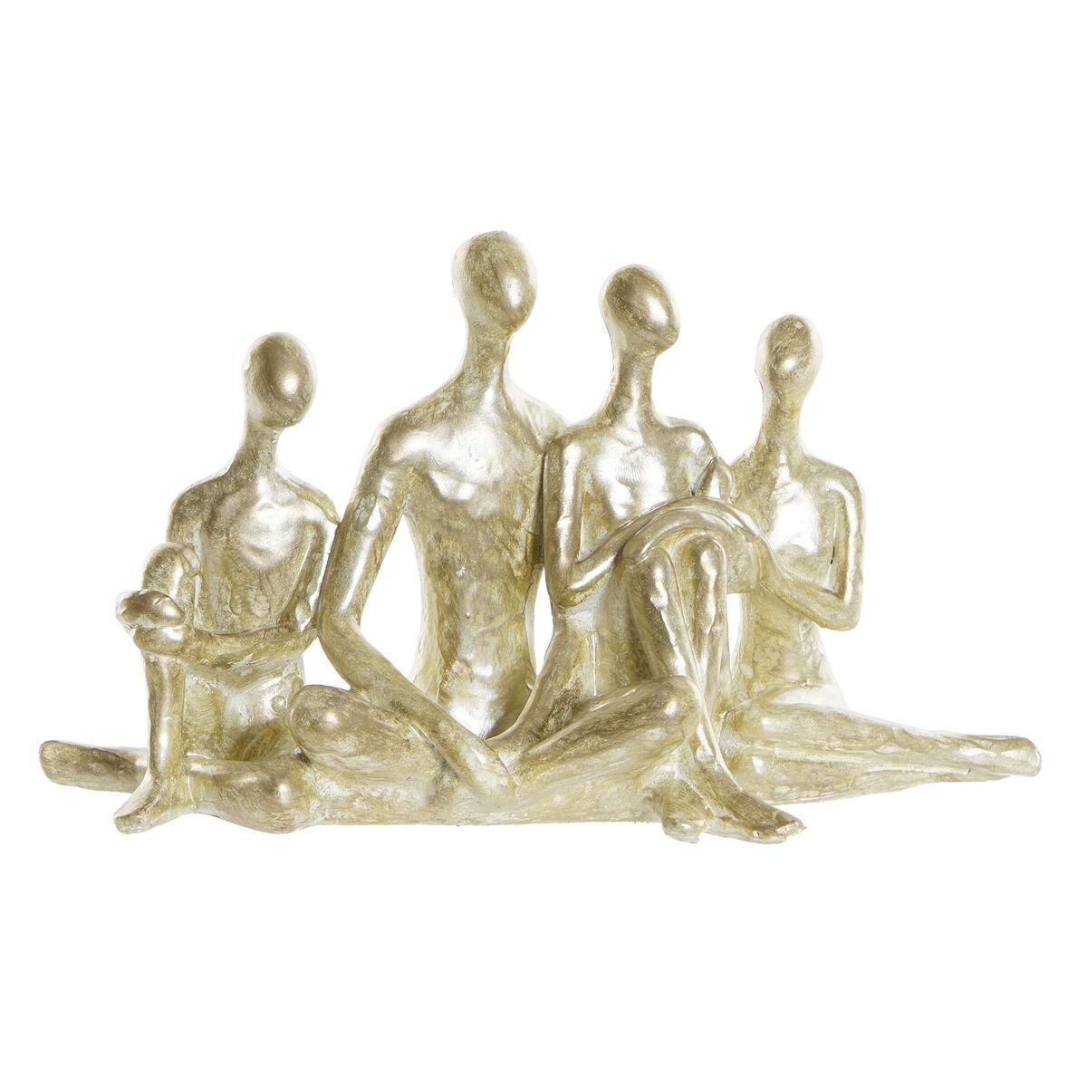 Dekorativ figur Gylden Familie 21 x 8 x 12 cm