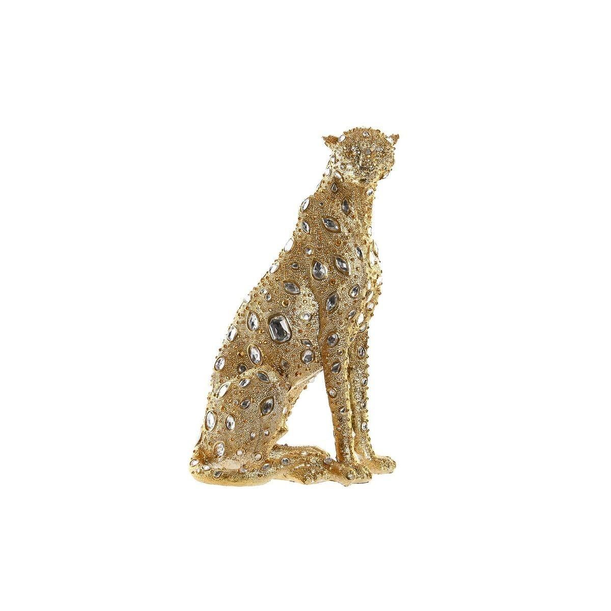 Dekorativ figur Leopard Harpiks Moderne (23,5 x 15 x 37 cm)