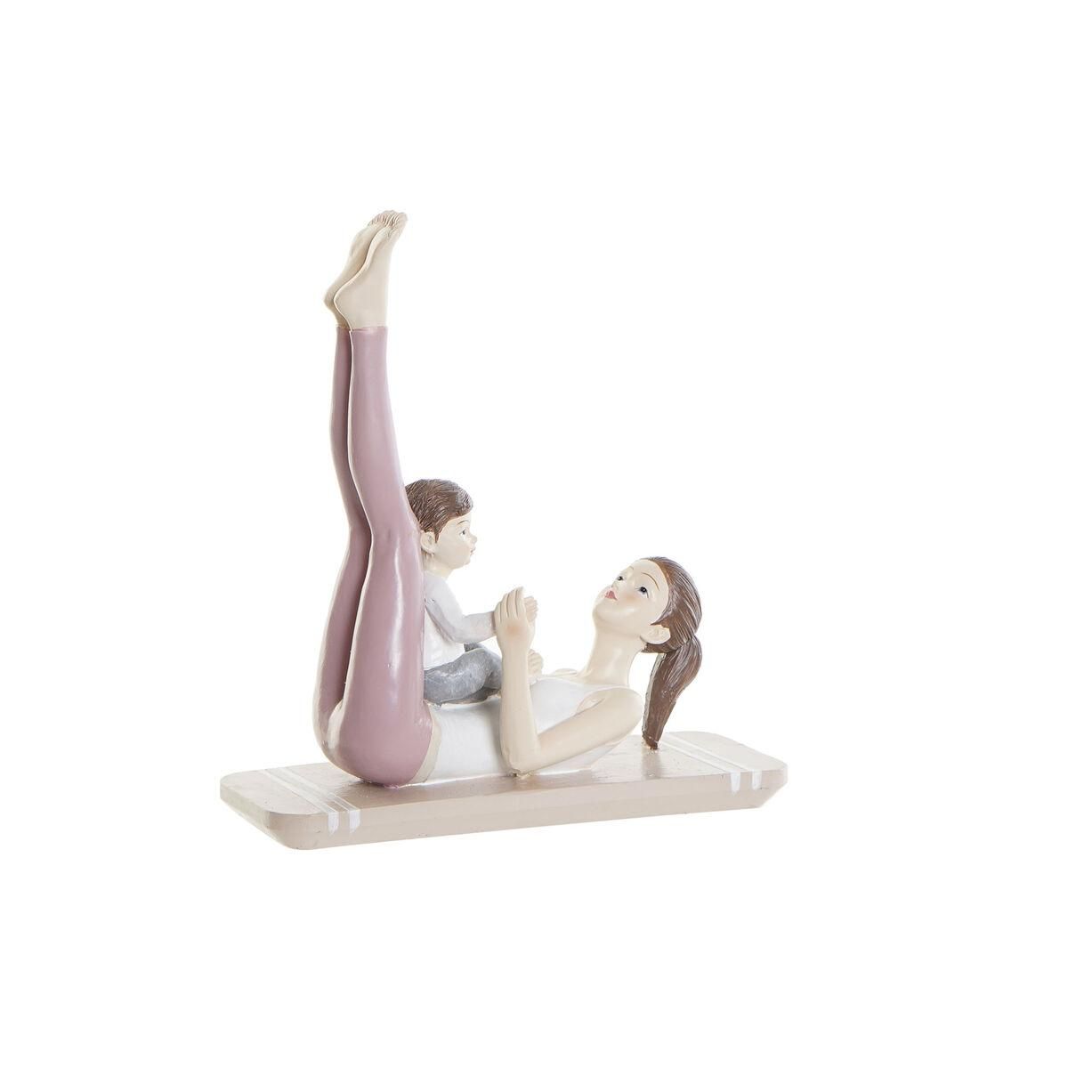 Dekorativ figur Pink Yoga Scandi 15,5 x 6,5 x 17 cm