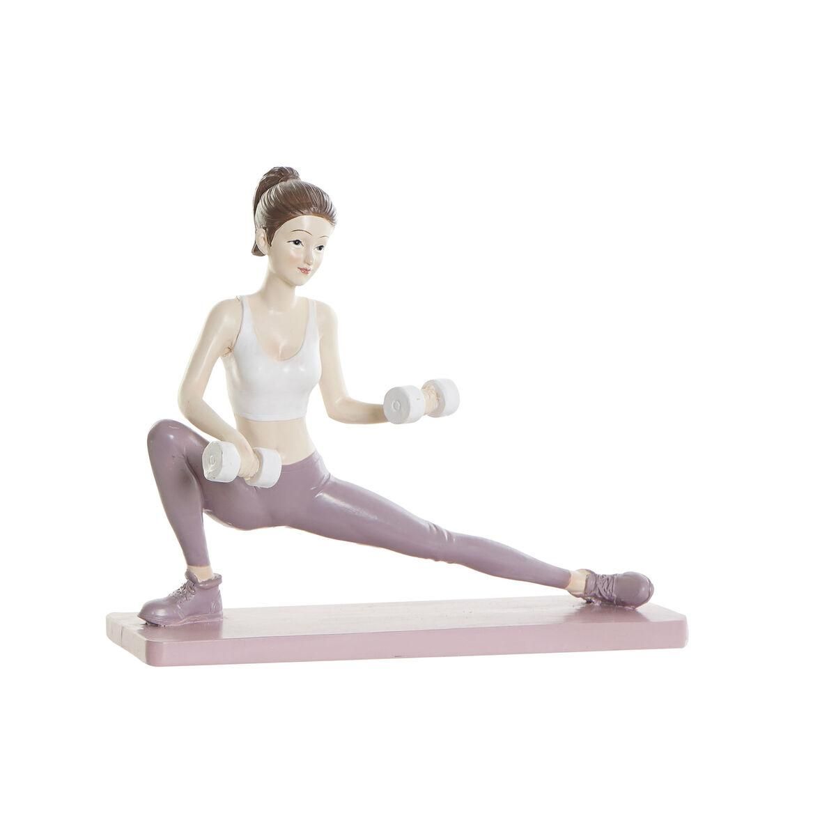 Dekorativ figur Pink Yoga Scandi 20 x 8 x 16,5 cm