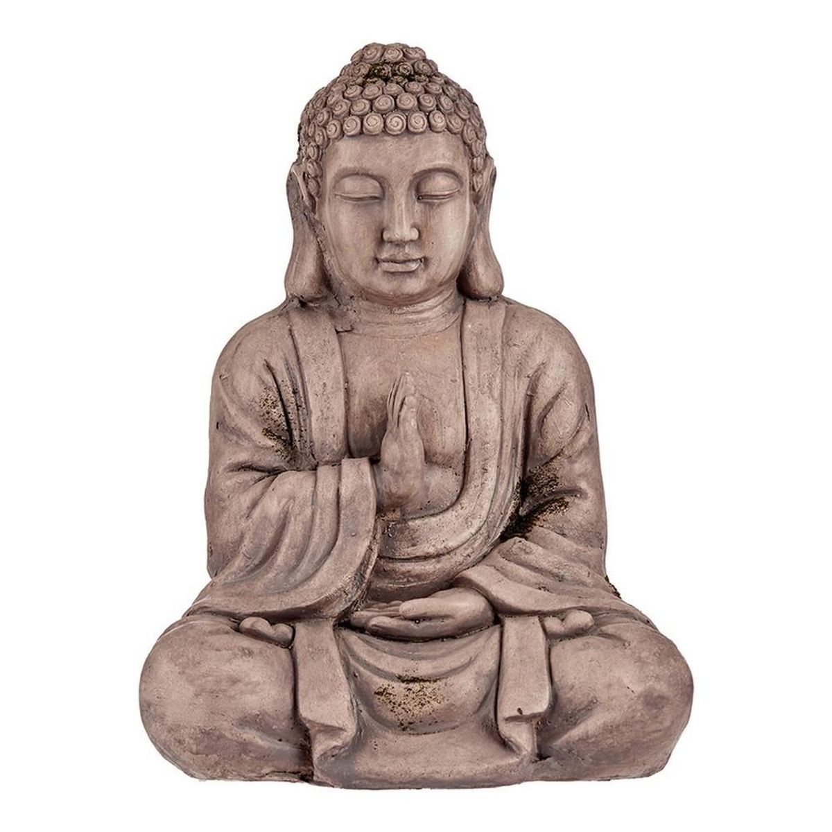 Dekorativ havefigur Buddha Grå Polyesterharpisk (23,5 x 49 x 36 cm)