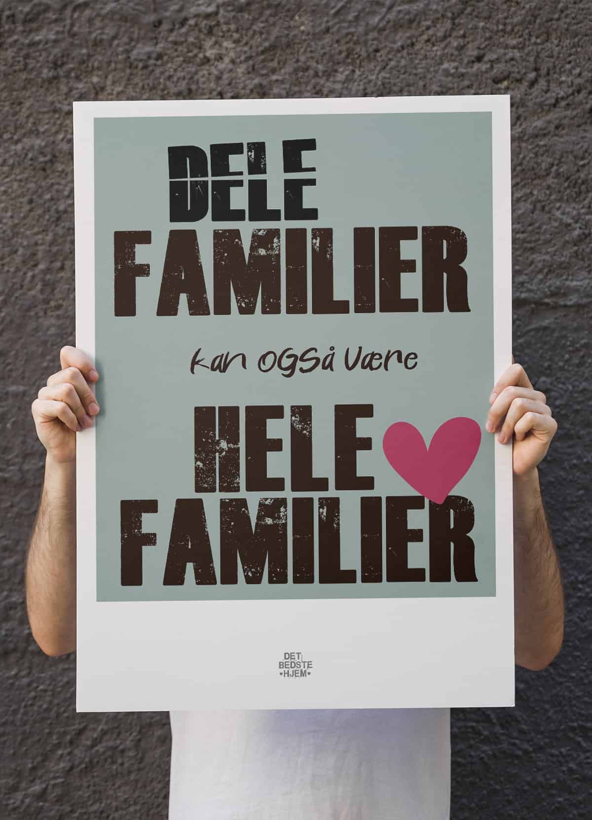 Delefamilier-plakat - Download PDF og print selv i mange formater kr. 299