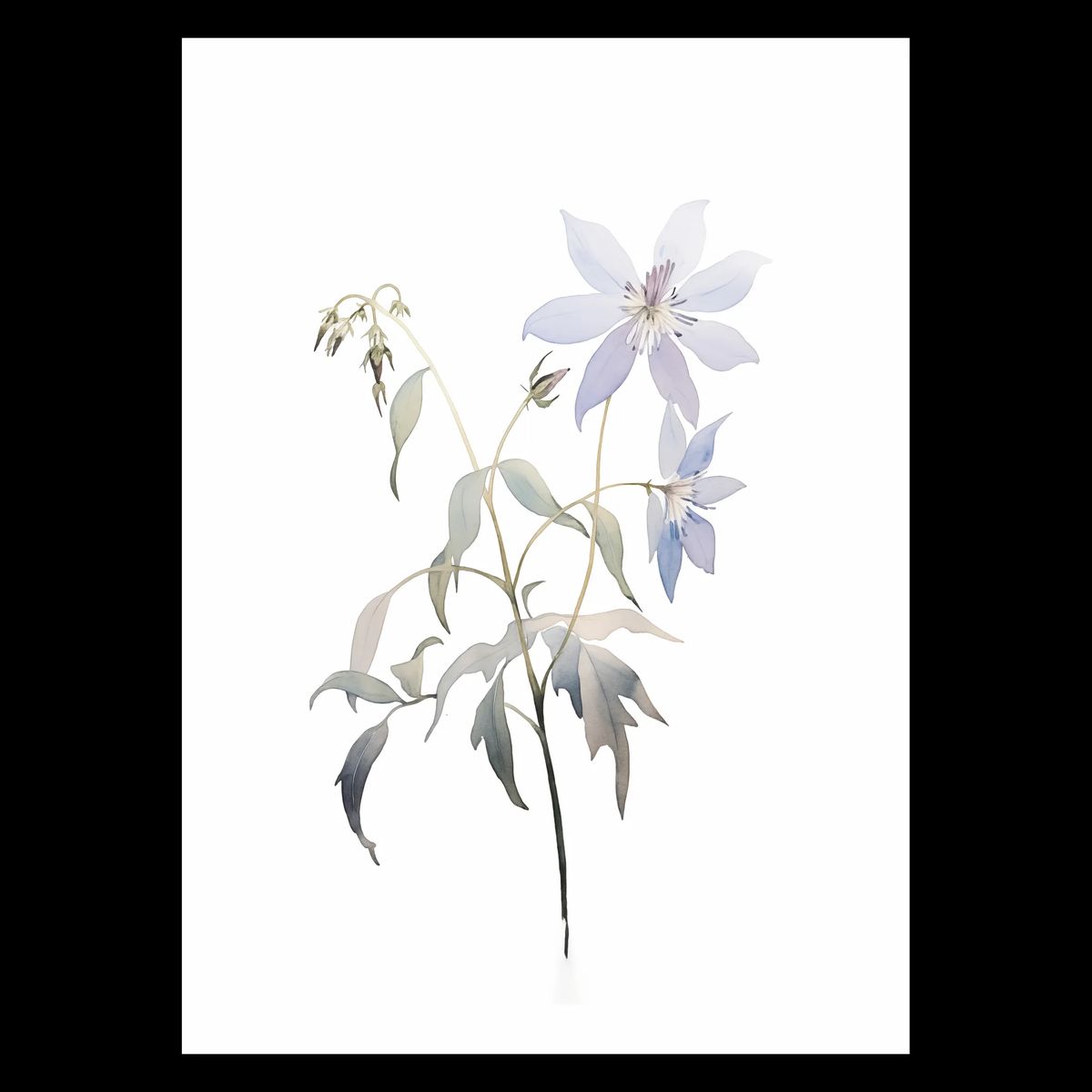 Delicate Wildflower Plakat 21x30 cm (A4) / Egetræ