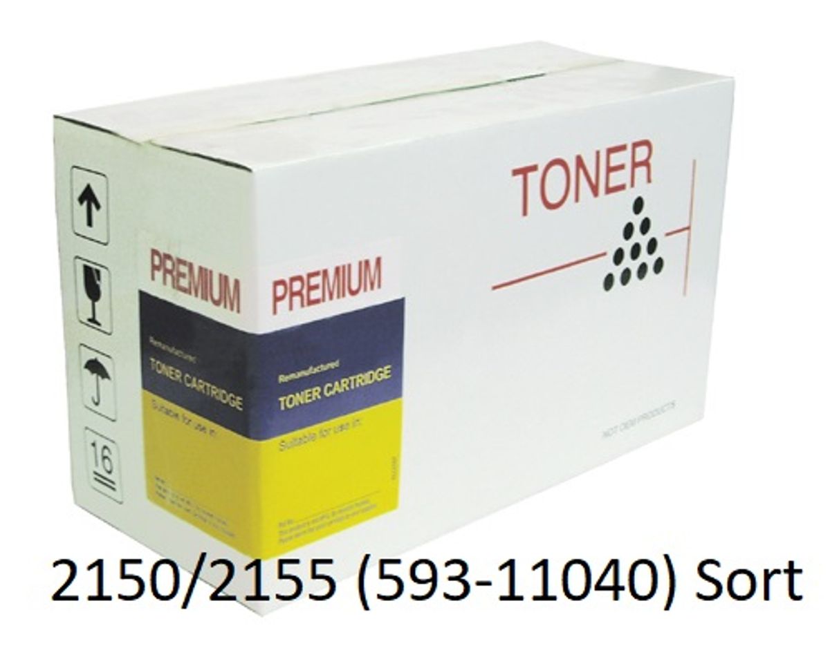 Dell 2150/2155 Sort Toner Kompatibel