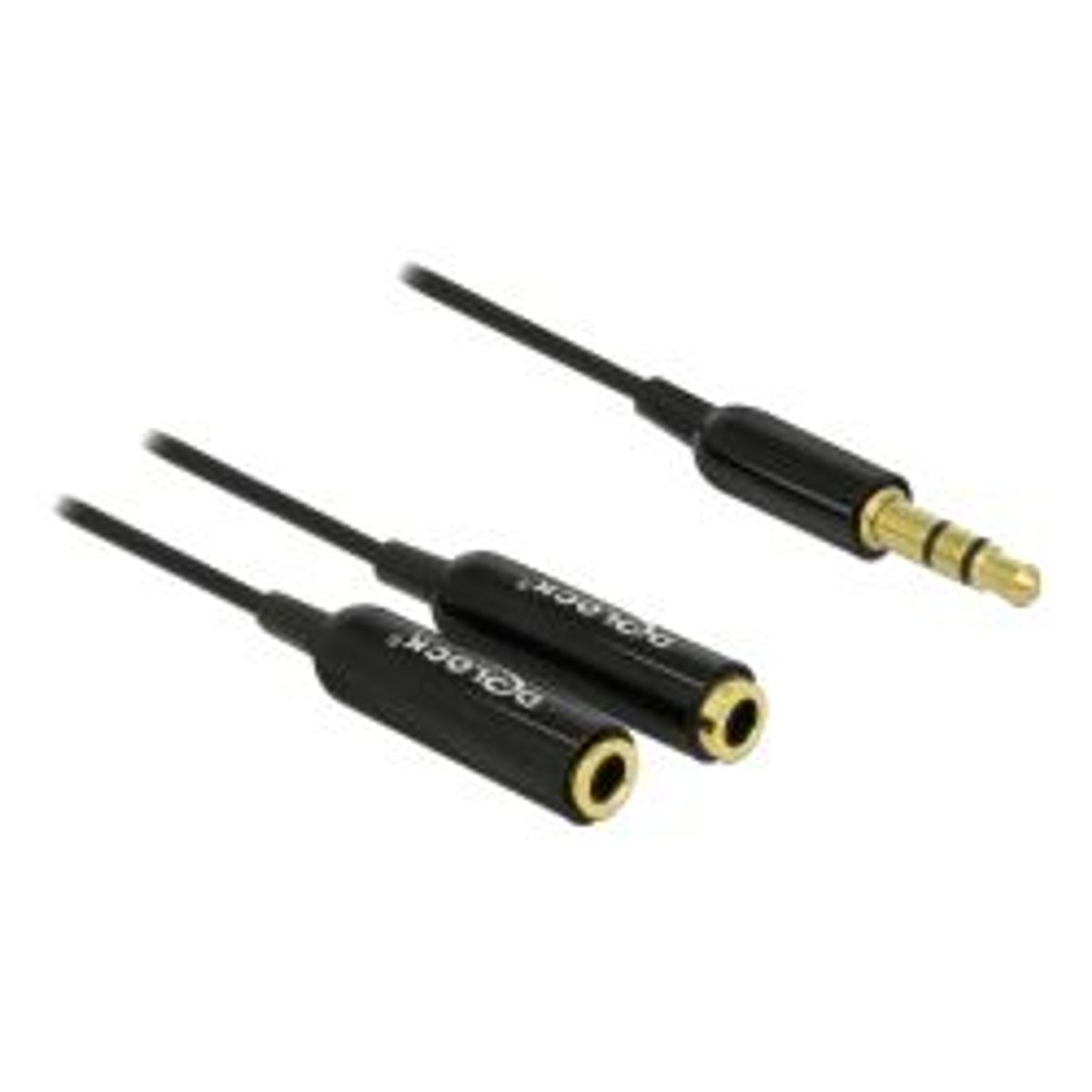 Delock Cable Audio Splitter Stereo Jack Male 3.5 Mm 3 Pin>2xstereo