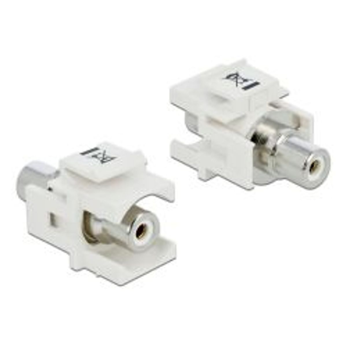 Delock Keystone Module Rca Female > Rca Female White