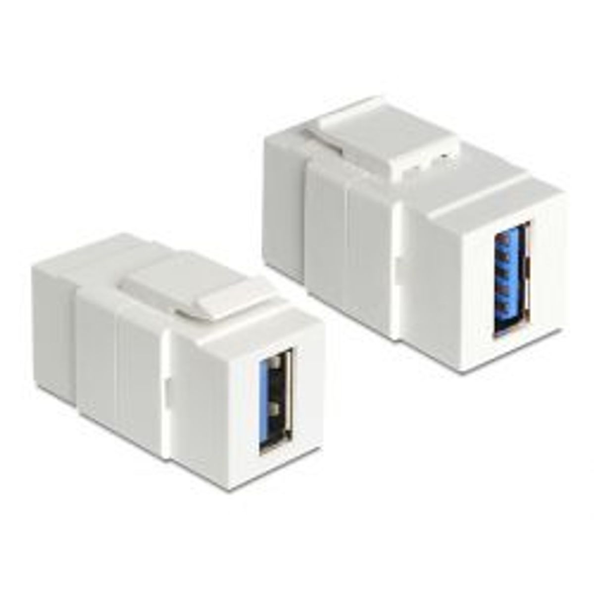 Delock Keystone Module, Usb 3.0 A Fe - Fe, 19.2x14.9mm, White