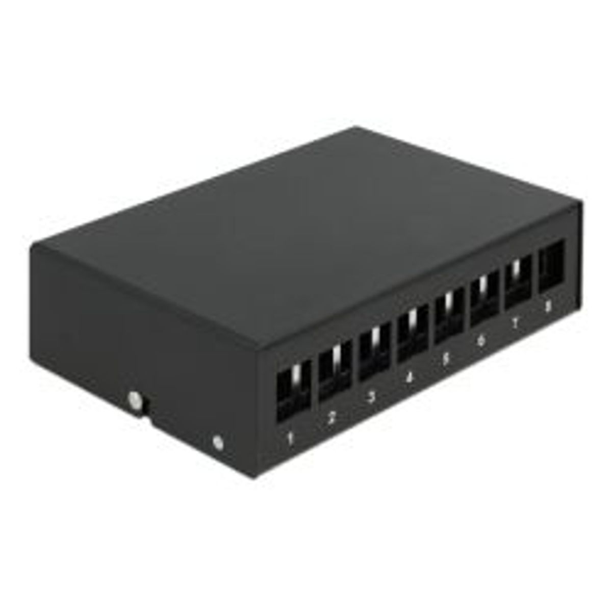 Delock Keystone Patch Panel 8 Port Black - Diverse