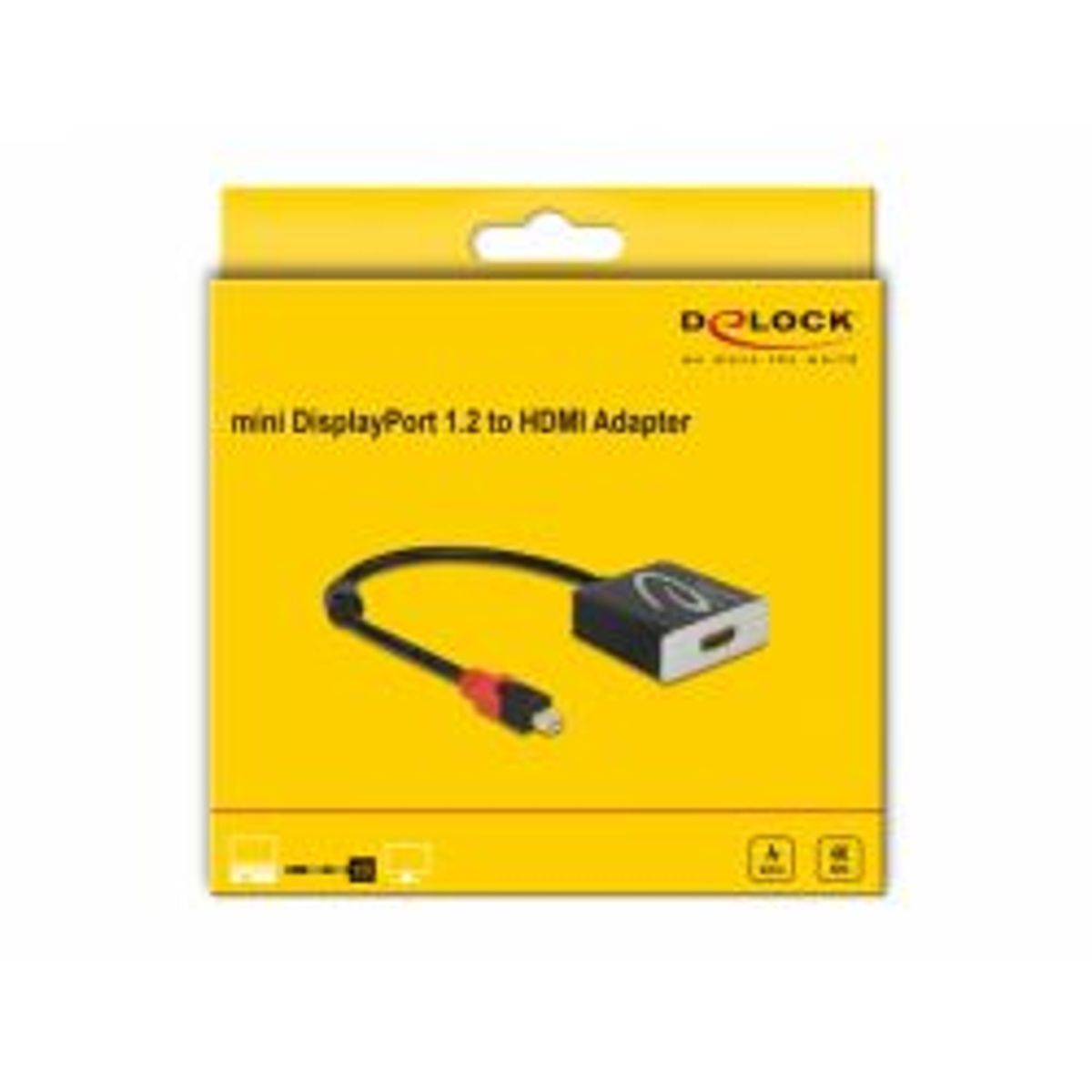 Delock Mini Displayport To Hdmi-adapter, Active, 4k In 60hz, Black