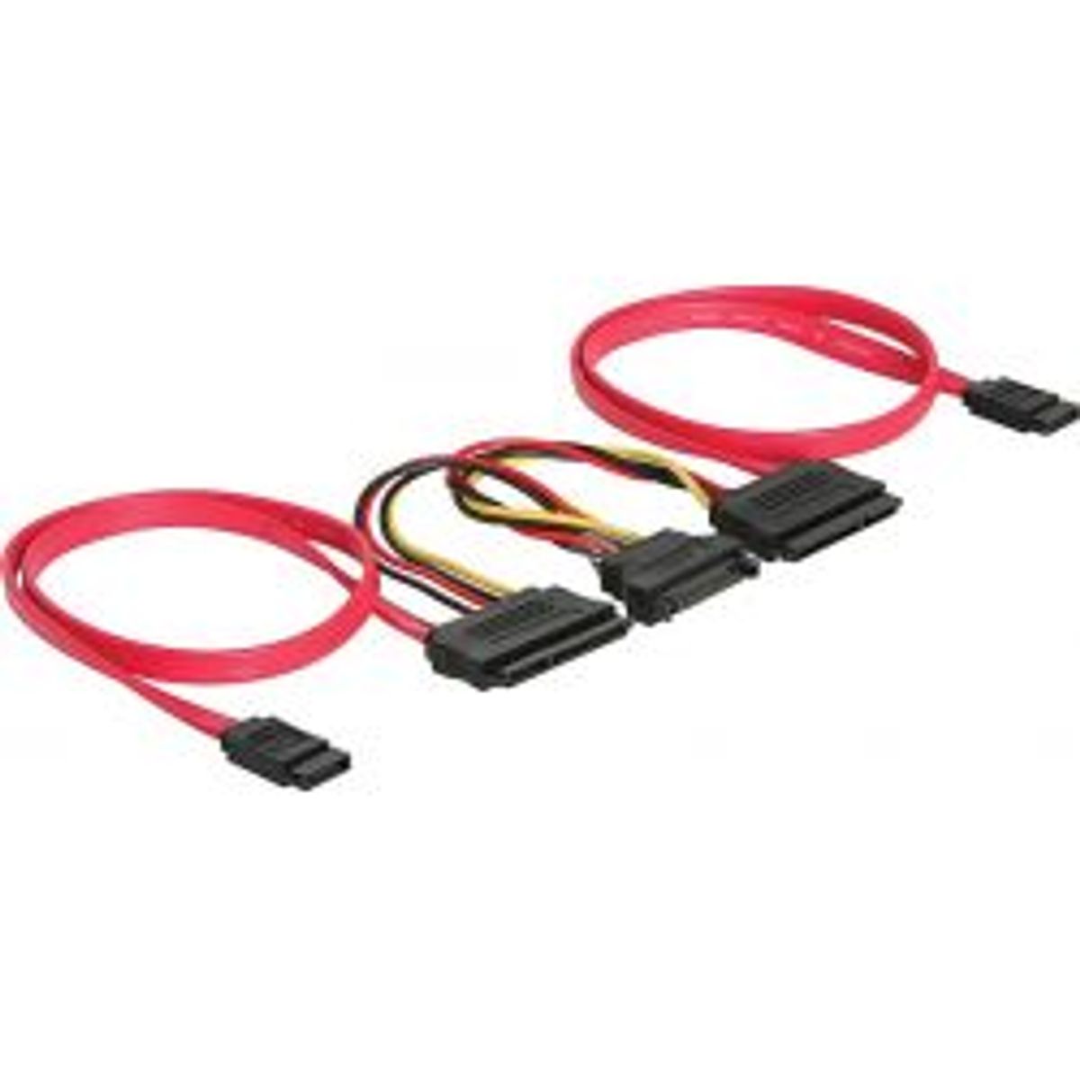 Delock Sata Cable For 2xsata Hard Drives + Sata Power, 50 Cm