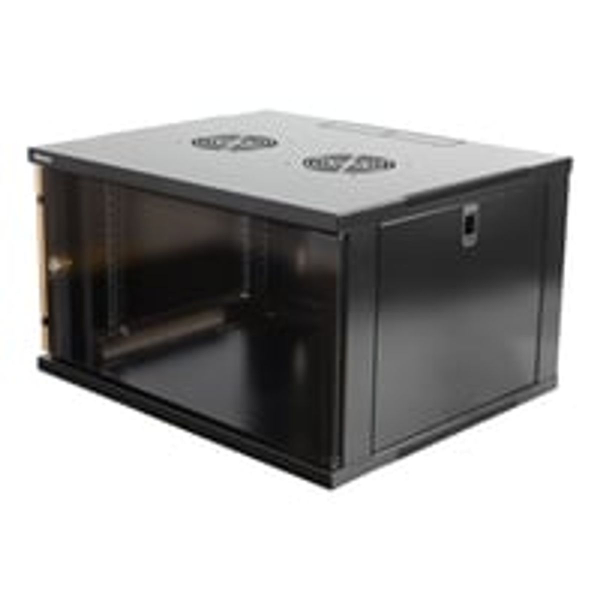 DELTACO 19" rackskab, 6U, 540x450mm, gulvrack/vgrack, glasdr