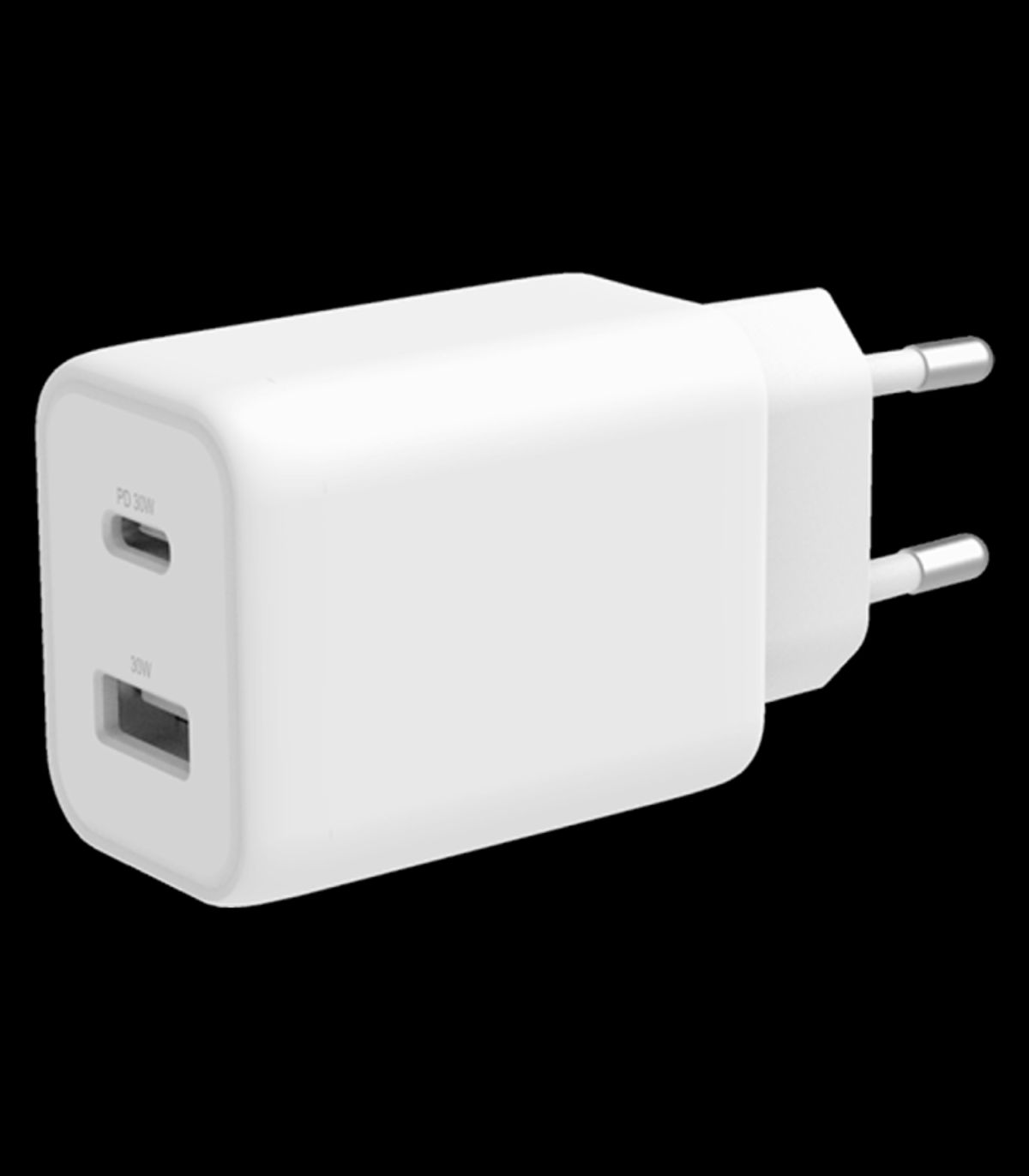 Deltaco 2-port 33W USB oplader med USB-C PD, PPS, SFC, CE/EU