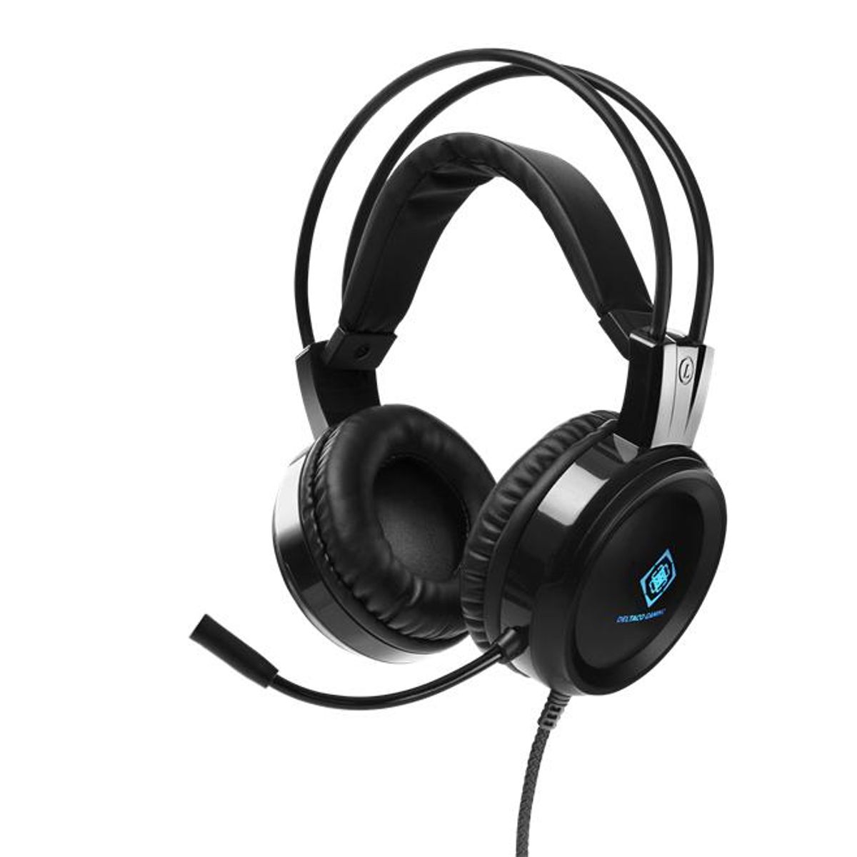 Deltaco - DH110 Stereo Gaming Headset - 50mm drivers - LED - Sort