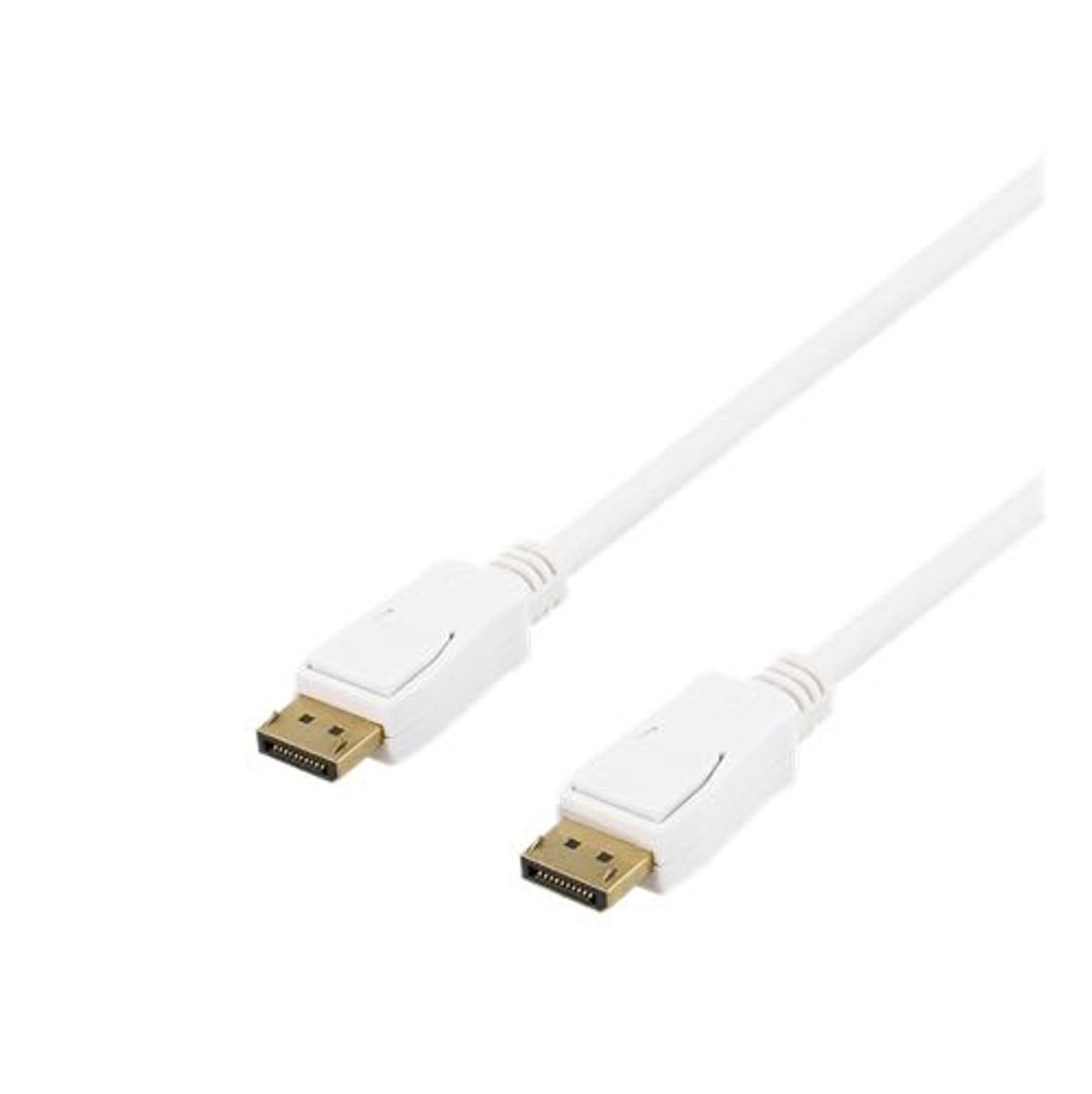 Deltaco - DisplayPort 1.2 til DisplayPort 1.2 (Han-Han) (Hvid) - 4K@60Hz - 2,0 m