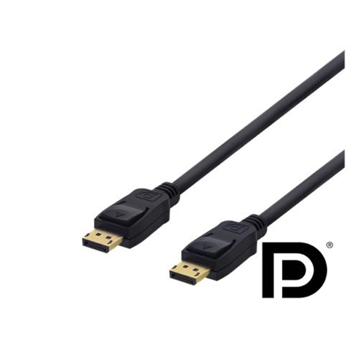 Deltaco - DisplayPort 1.2 til DisplayPort 1.2 (Han-Han) (Sort) - 4K@60Hz - 5,0 m