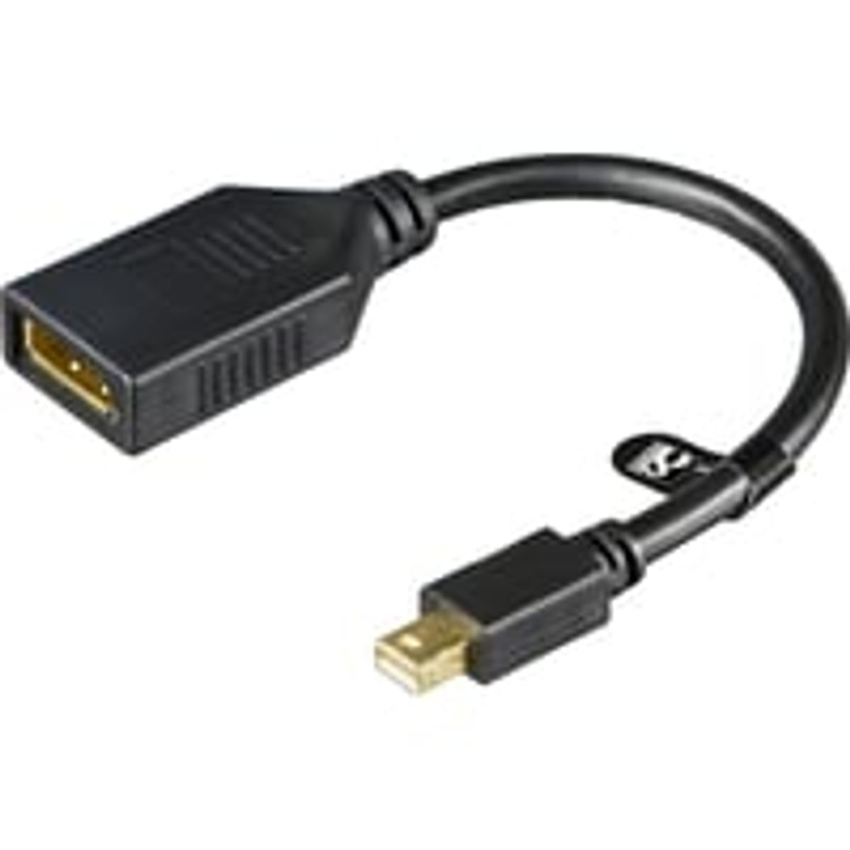 DELTACO DisplayPort-adapter, Mini DisplayPort 20-pin han til DisplayPo