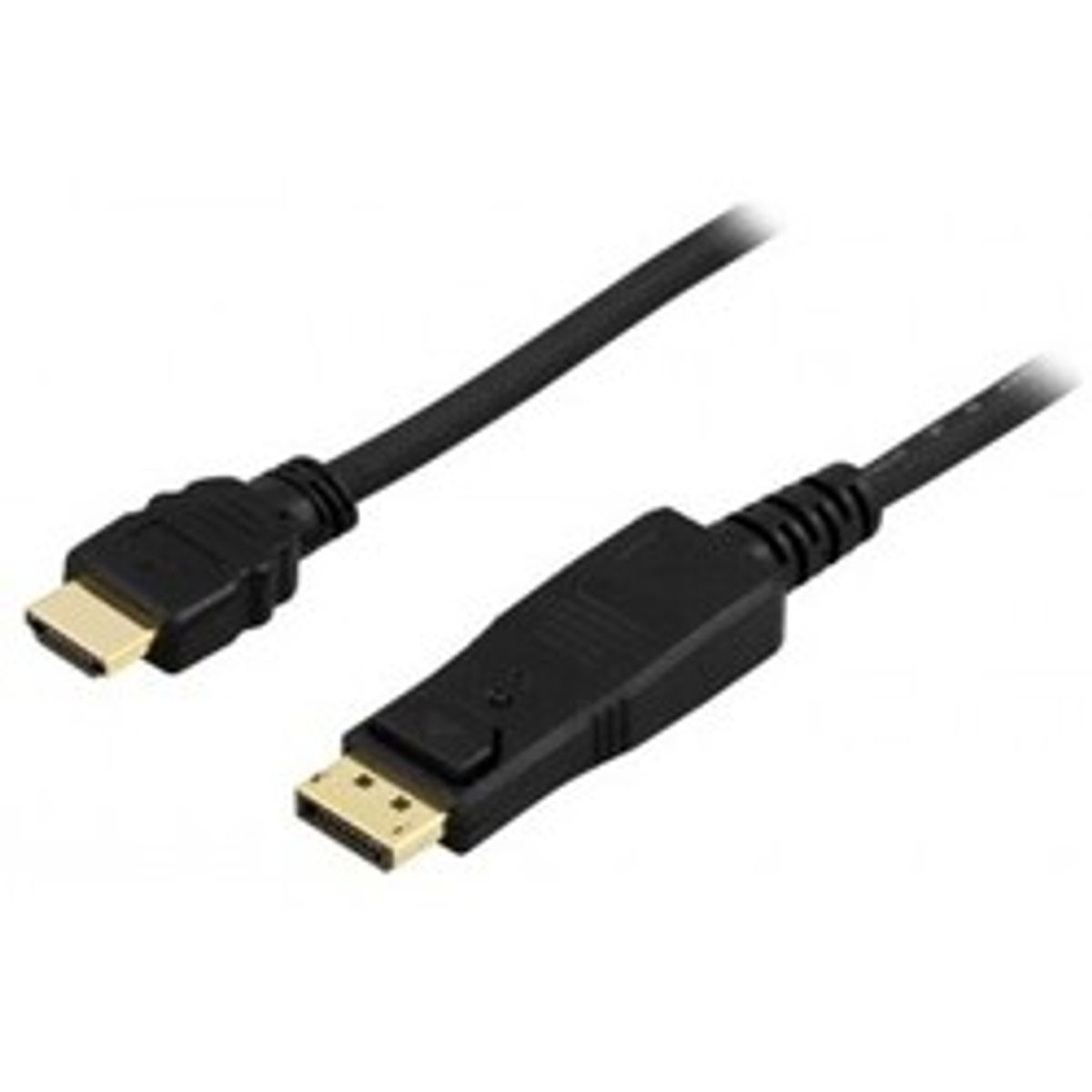 Deltaco Displayport Male To Hdmi Male 2m Black - Ledning