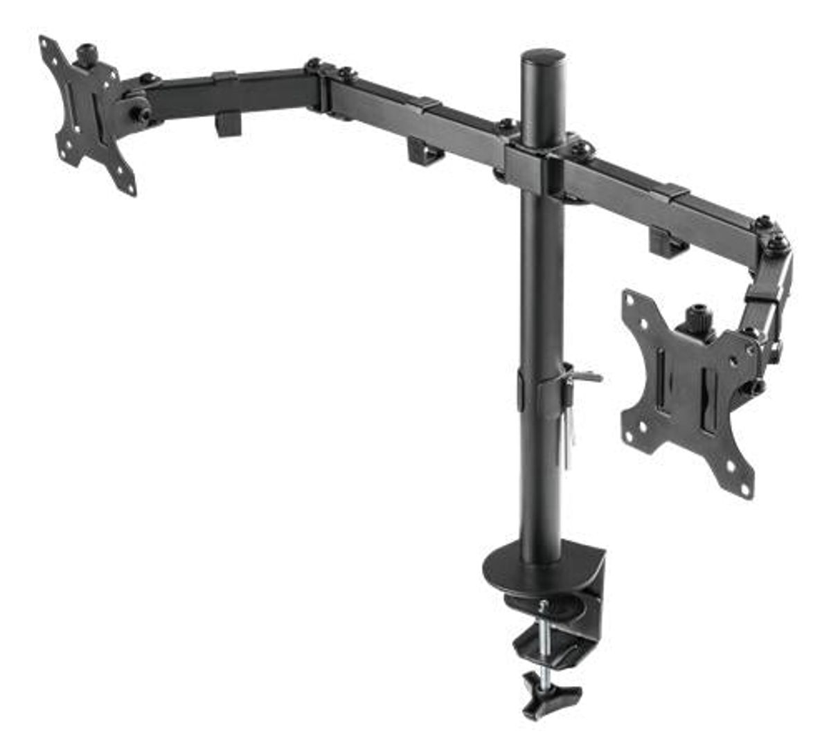 Deltaco - Dual Monitor Skærm Arm - 13"-32" Skærme - Sort