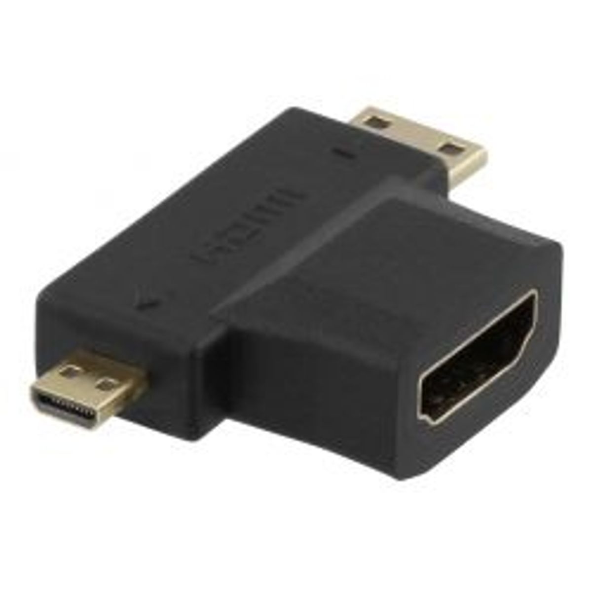 Deltaco Hdmi Adapter, Hdmi Fm To Mini Hdmi M And Micro Hdmi M