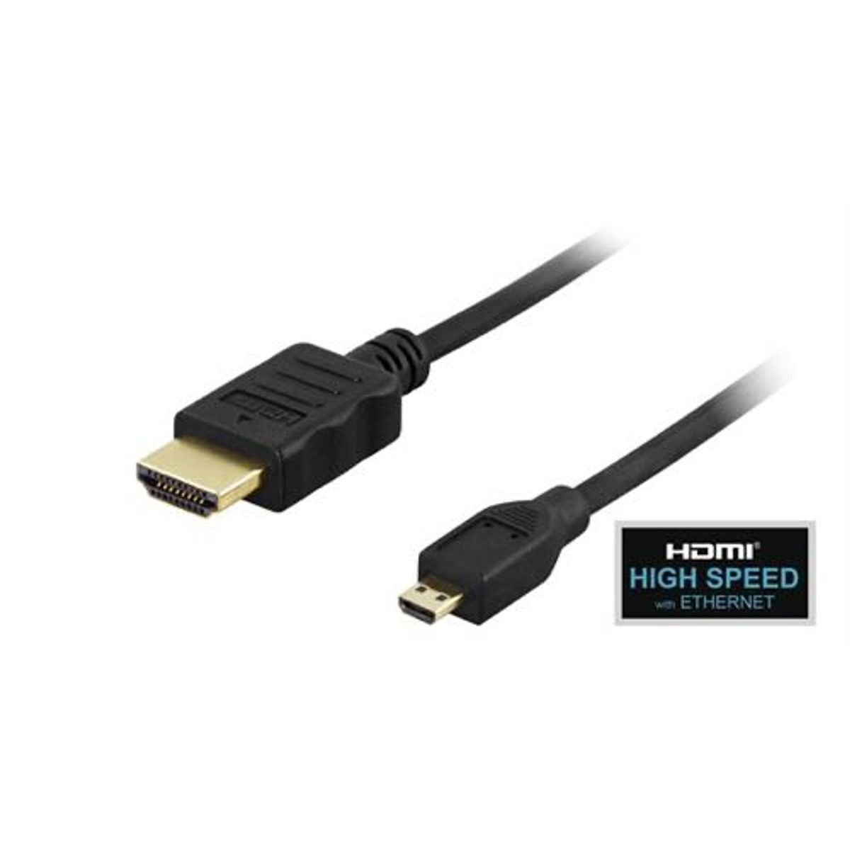 Deltaco - HDMI til Mirco HDMI (Han-Han) (Sort) - 4K@30Hz - 3,0 m