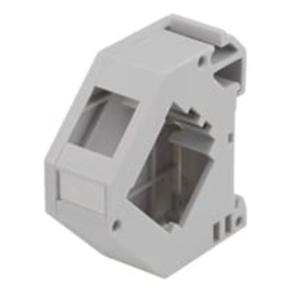 DELTACO Keystone holder for DIN rail, shielding, plastic, gr