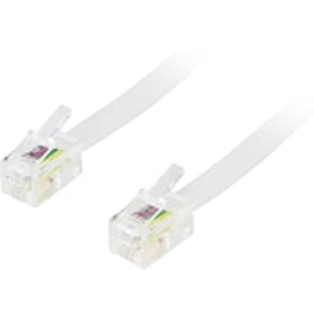 DELTACO modularkabel 4P4C(RJ9/RJ10/RJ22) 3m, hvid