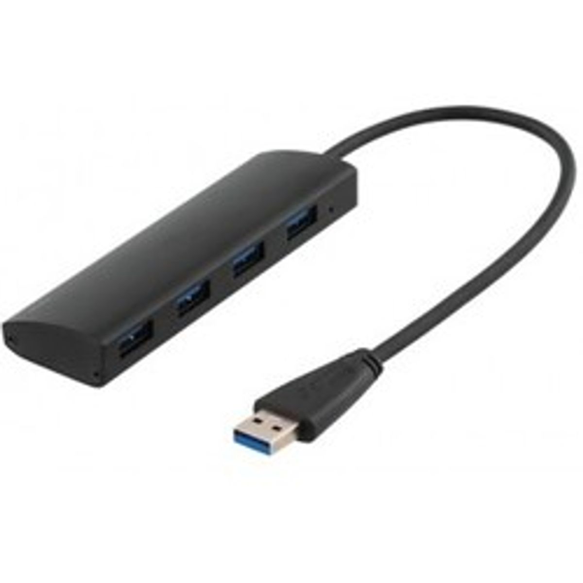 Deltaco-of Usb 3.1 Gen 1 Hub, 4xtype A Hun, Aluminium, 0,3m, Sort - Oplader