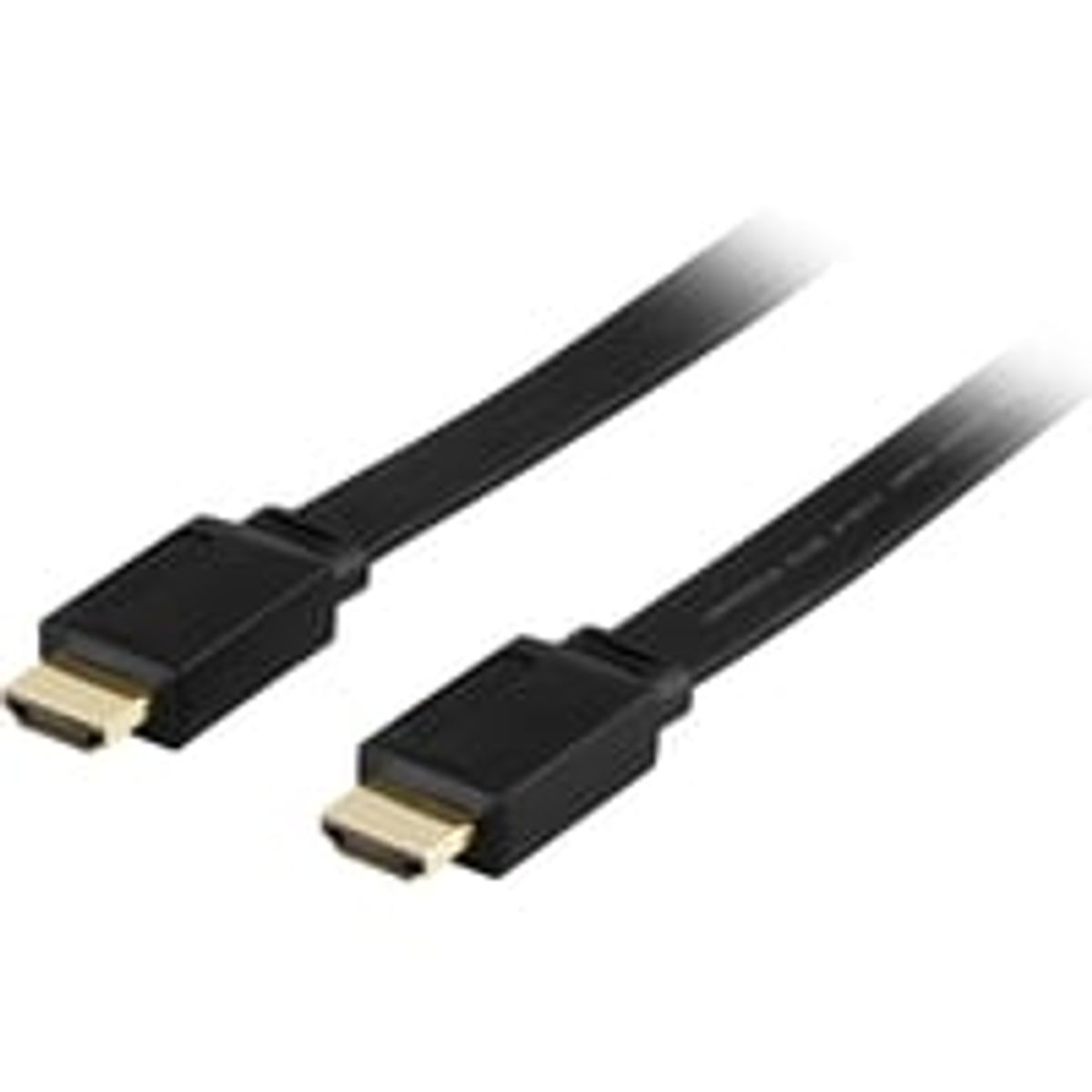 DELTACO platt HDMI kabel, HDMI High Speed med Ethernet, HDMI Type A h