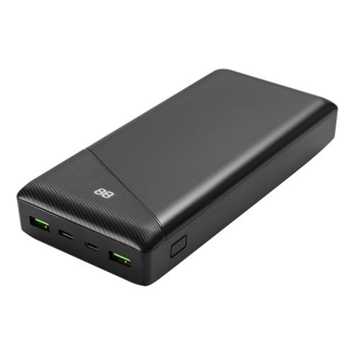 Deltaco - Powerbank (2x USB-A / 1x USB-C) - 30000 mAh - 3A/18W (Sort)