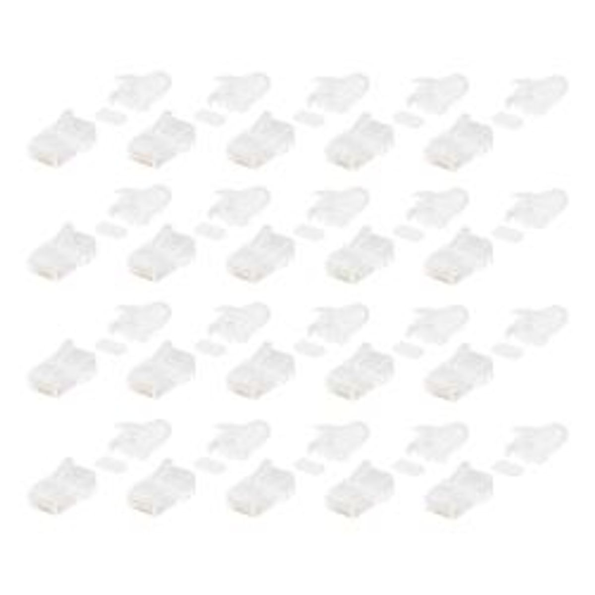 Deltaco Rj45 Connector For Slim Patch Cable, Cat6a, 28awg, 20pcs