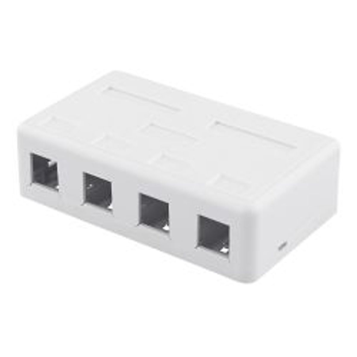 Deltaco Surface Mount Box For Keystone, 4 Ports, White